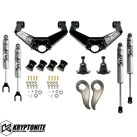 2023 GM HD Trucks 2500/3500 Kryptonite Stage 3 Leveling Kit with Fox Shocks - Heavy Duty Suspension Lift for Off-Road & Towing Performance
