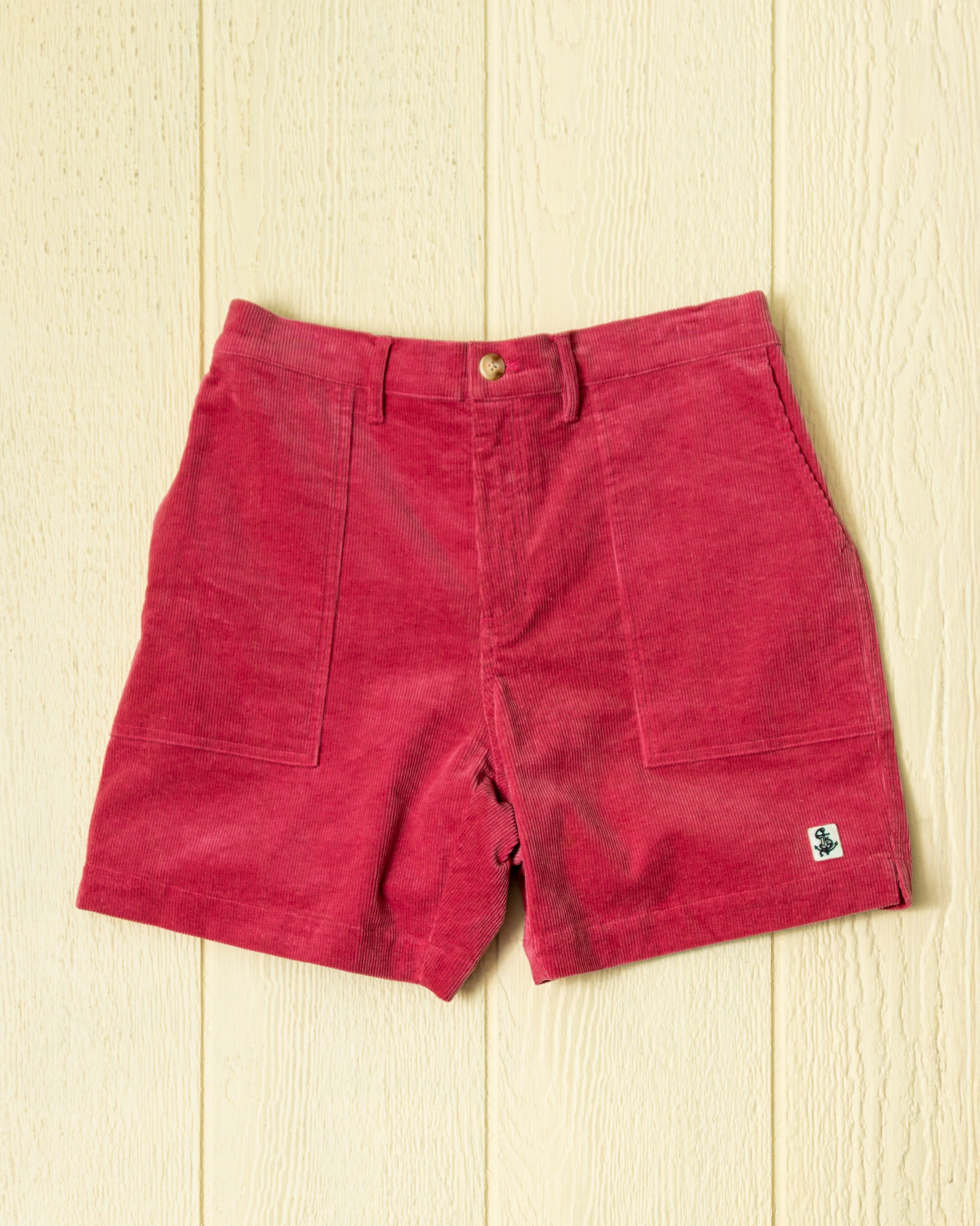 Ventura Women's Shorts in Watermelon Corduroy - Comfortable High-Waisted Casual Summer Shorts for Beach, Travel & Everyday Wear
