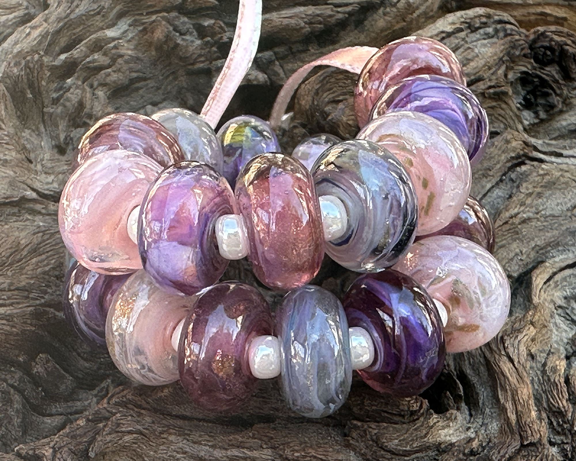 20 Pastel Orphan Lampwork Beads Mix SRA - Handmade Glass Beads for Jewelry Making, DIY Crafts & Scrapbooking - Perfect for Bracelets, Necklaces & Home Decor