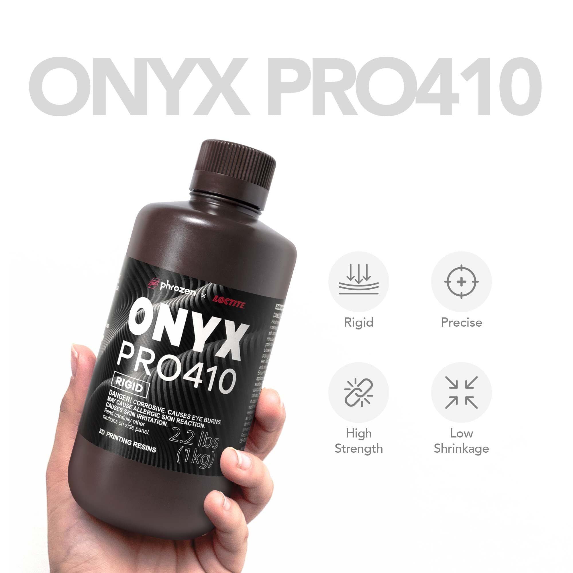 Phrozen Sonic Mighty 4K 3D Printer Bundle with Onyx Rigid PRO410 3D Printing Resin (1KG) - High Precision Rapid Printing for Miniatures, Jewelry & Dental Models