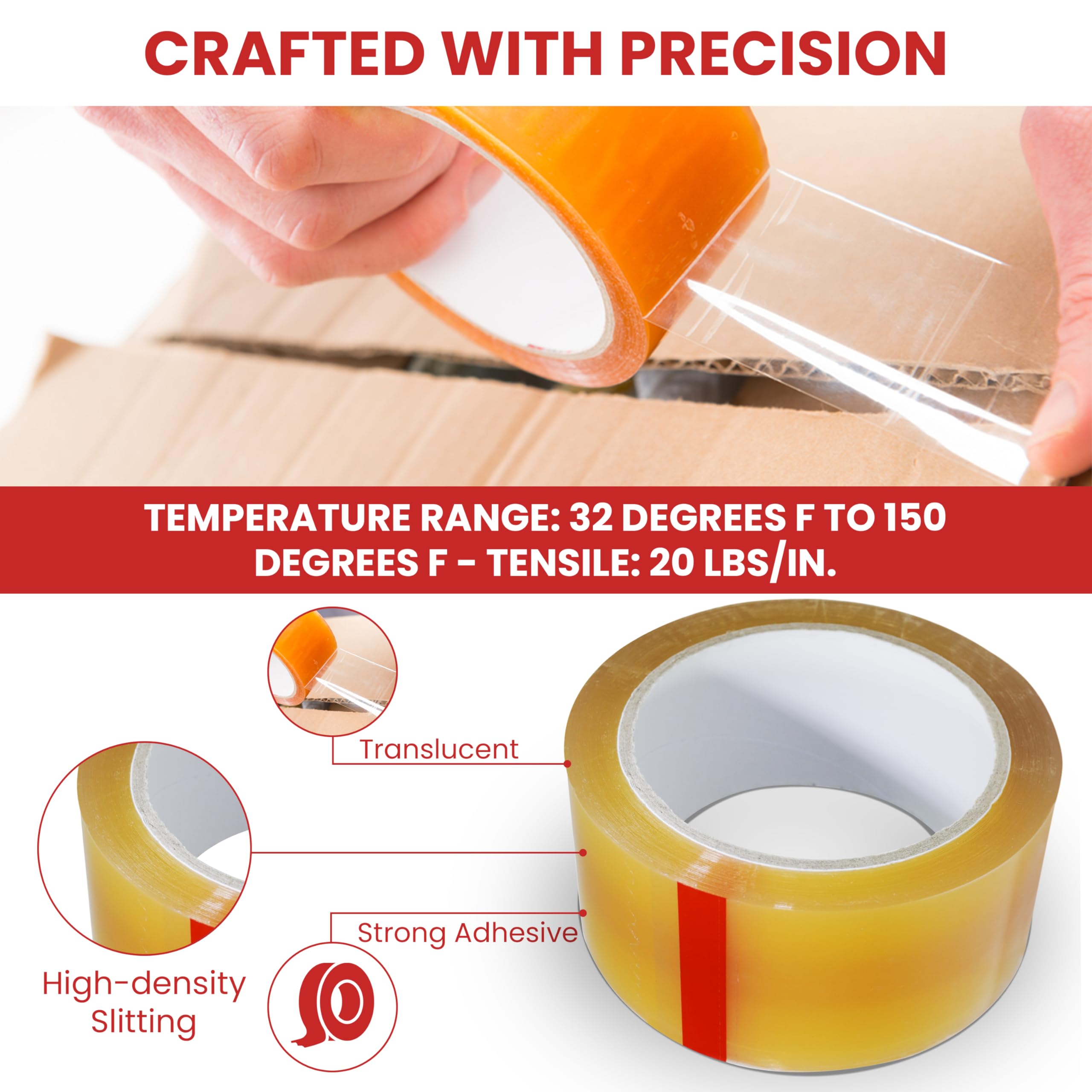 GGR Supplies T.R.U. Cello Biodegradable Clear Cellophane Tape - 2 Inch x 72 Yards, 3 Inch Core (Pack of 36) | Eco-Friendly Stationery & Light Duty Packaging Tape for Gift Wrapping, Shipping Boxes, and Office Use