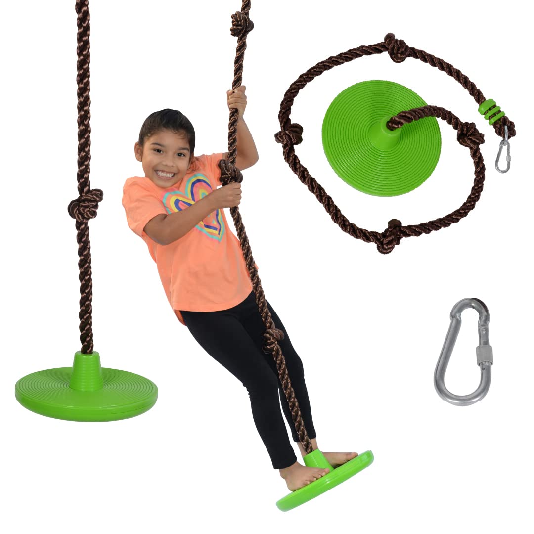 Swurfer Disco Tree Swing - Heavy Duty Outdoor Swing Set for Backyard, Kids Play Equipment, Easy to Install & Adjustable - Perfect for Family Fun, Backyard Parties & Outdoor Adventures