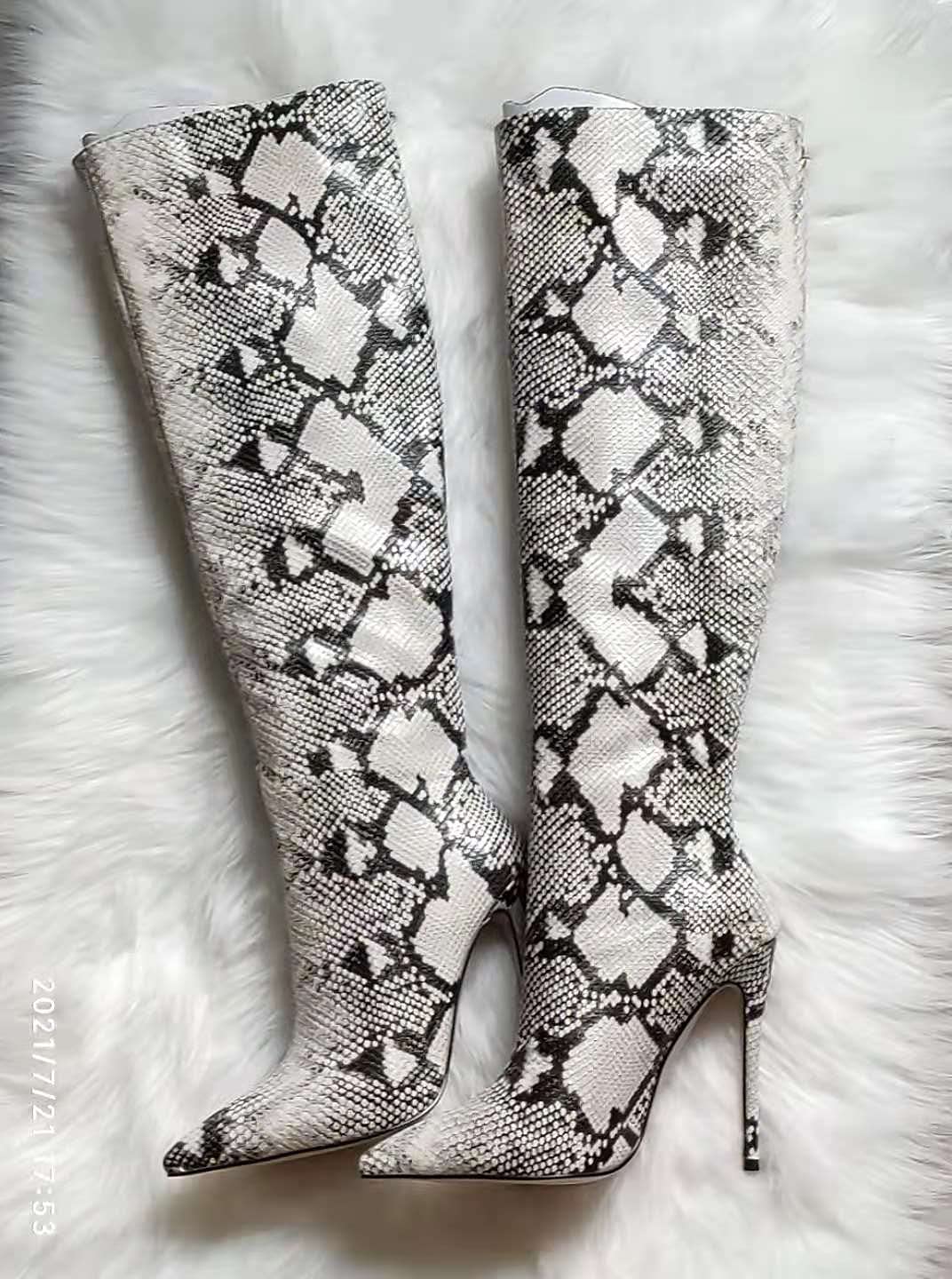 Elegant Women's Knee High Boots with Stiletto Heels & Pointed Toe - Fashionable Winter Boots for Office, Party & Night Out