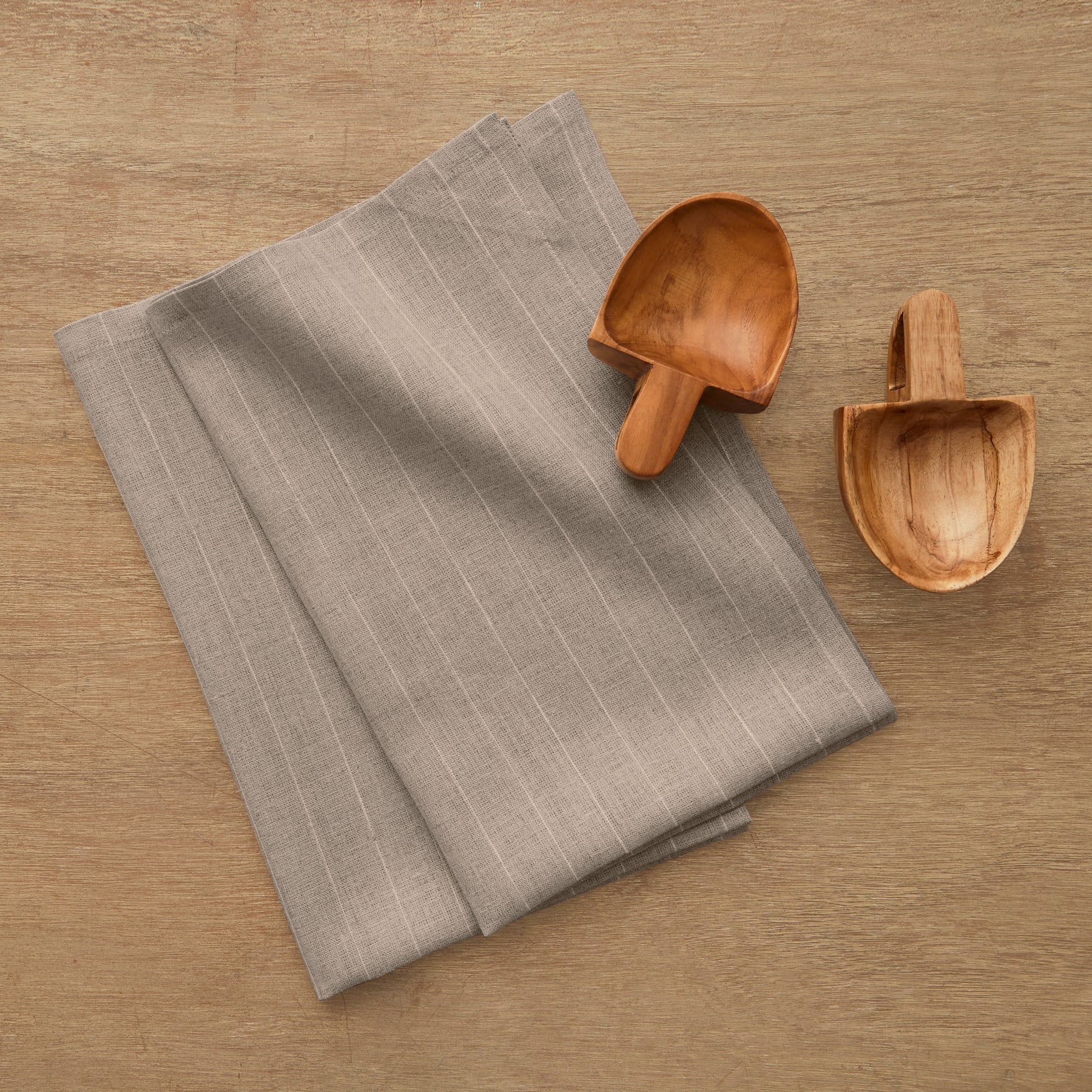 Premium Pinstripe Kitchen Towels Set of 2 - Absorbent Cotton Dish Towels for Drying Dishes & Cleaning - Perfect for Modern Kitchens & Housewarming Gifts