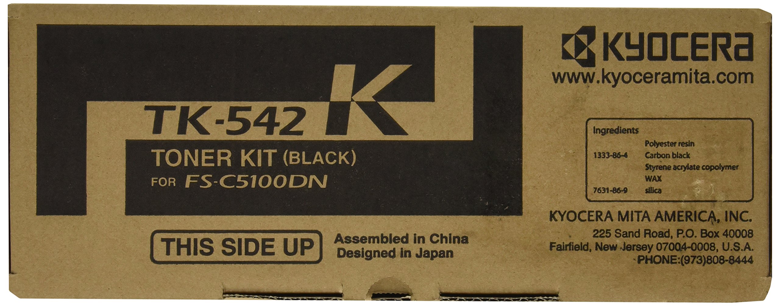 Kyocera TK-542K Black Toner Cartridge - High Yield 5000 Pages - Compatible with Kyocera Laser Printers - Perfect for Office & Home Printing Needs