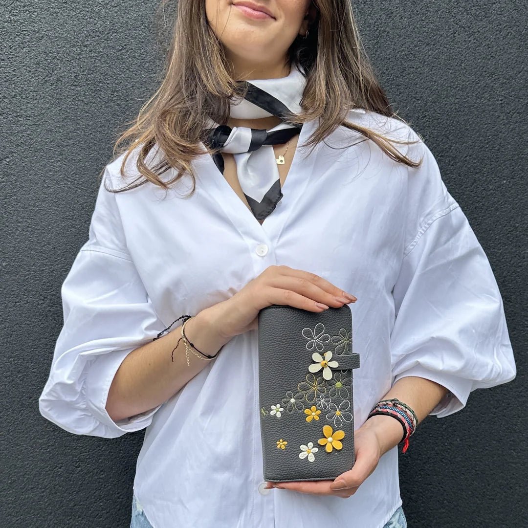 Espe Daisy Clutch Wallet - Stylish Crossbody Phone Purse for Women, RFID Blocking Card Holder with Wristlet Strap (Perfect for Parties, Shopping & Travel)