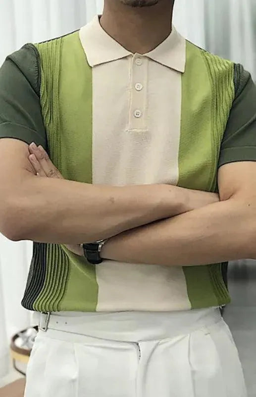 Stylish Patchwork Solid Polyester Polo Shirt for Men & Women | All-Season Comfort Wear | Perfect for Casual Outings, Office Wear & Weekend Relaxation