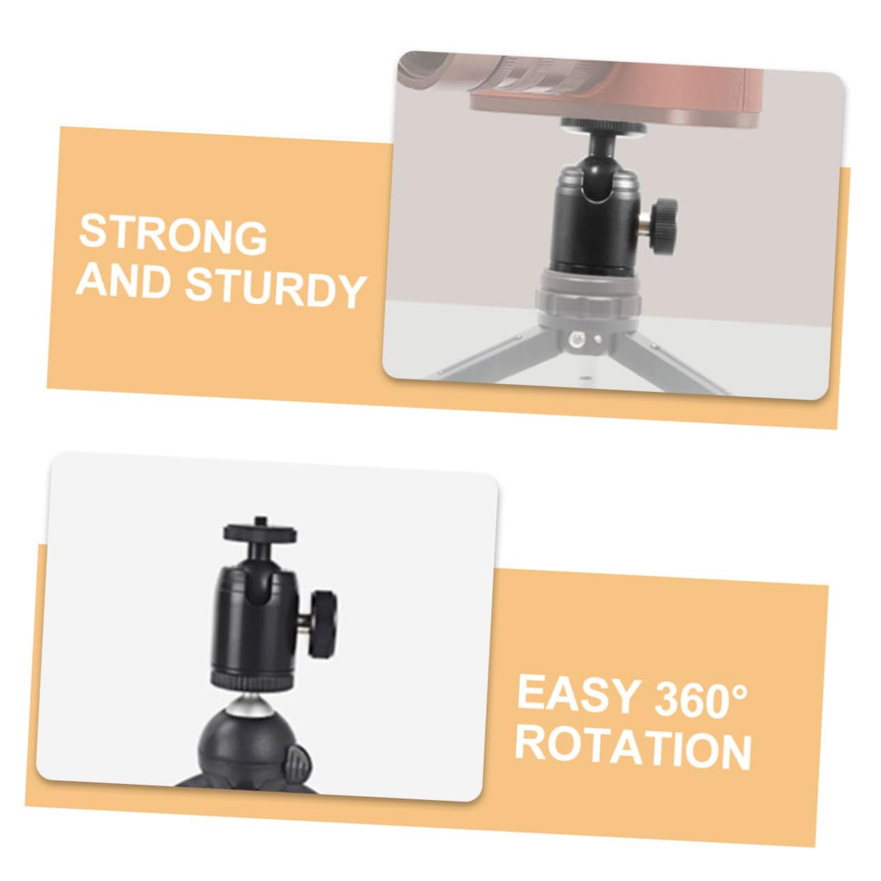 OSALADI Heavy Duty Tripod Ball Head Mount - 360° Rotation Universal Ball Bracket for DSLR Camera, Projector & Binoculars | Perfect for Photography, Videography & Outdoor Adventures