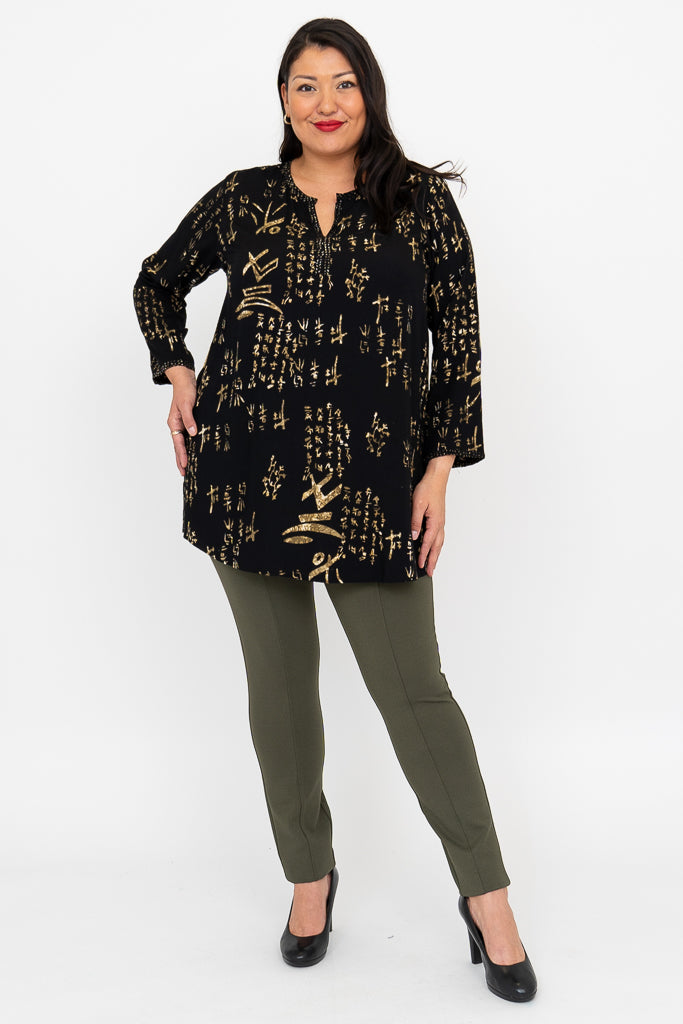 Kary Top Women's Casual T-Shirt - Earth Charm Print, Soft Cotton Comfort Fit - Perfect for Everyday Wear, Outings & Relaxation