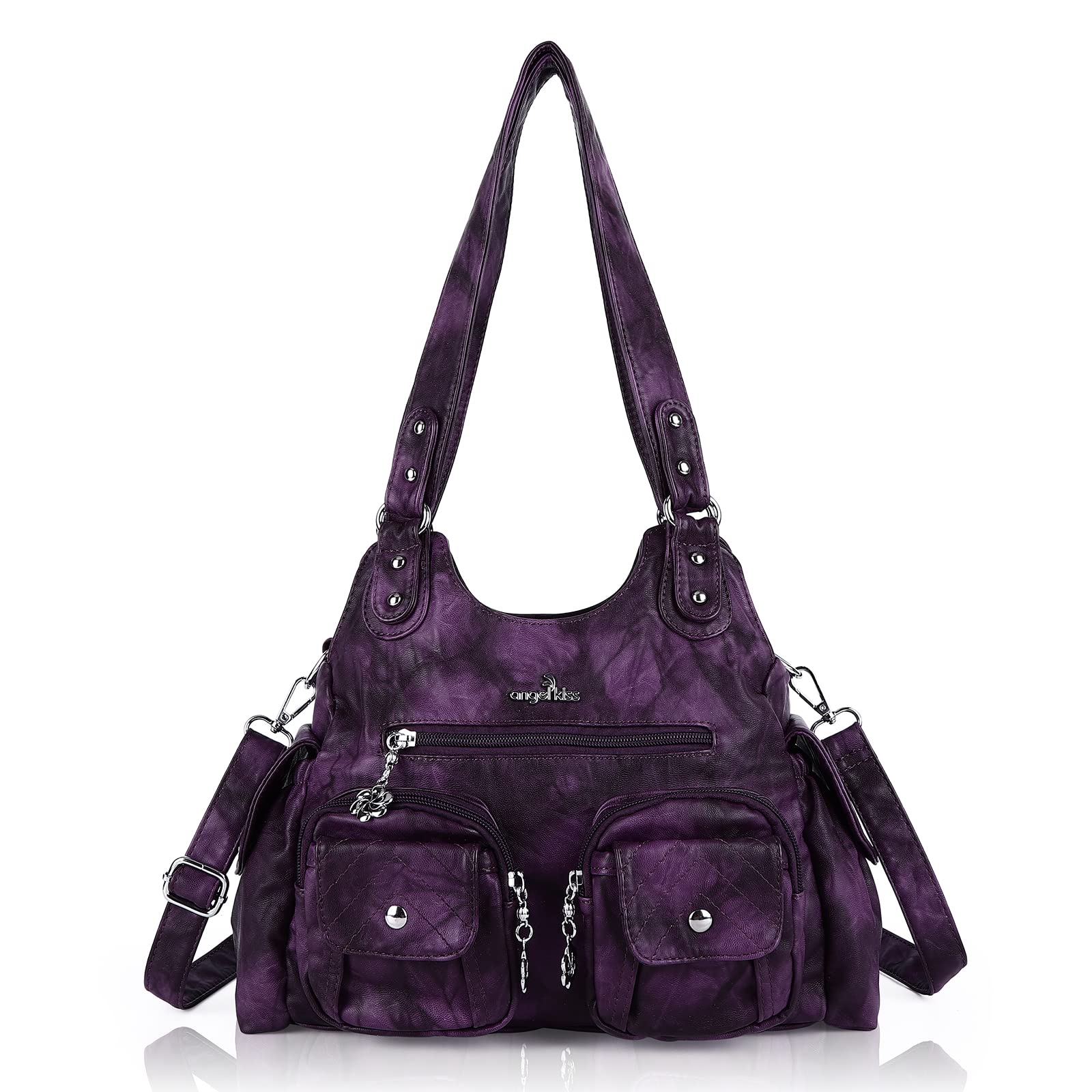 Angel Kiss Women's Large Hobo Bag - Soft PU Leather Shoulder Purse for Everyday Use | Stylish Handbag for Work, Shopping & Travel
