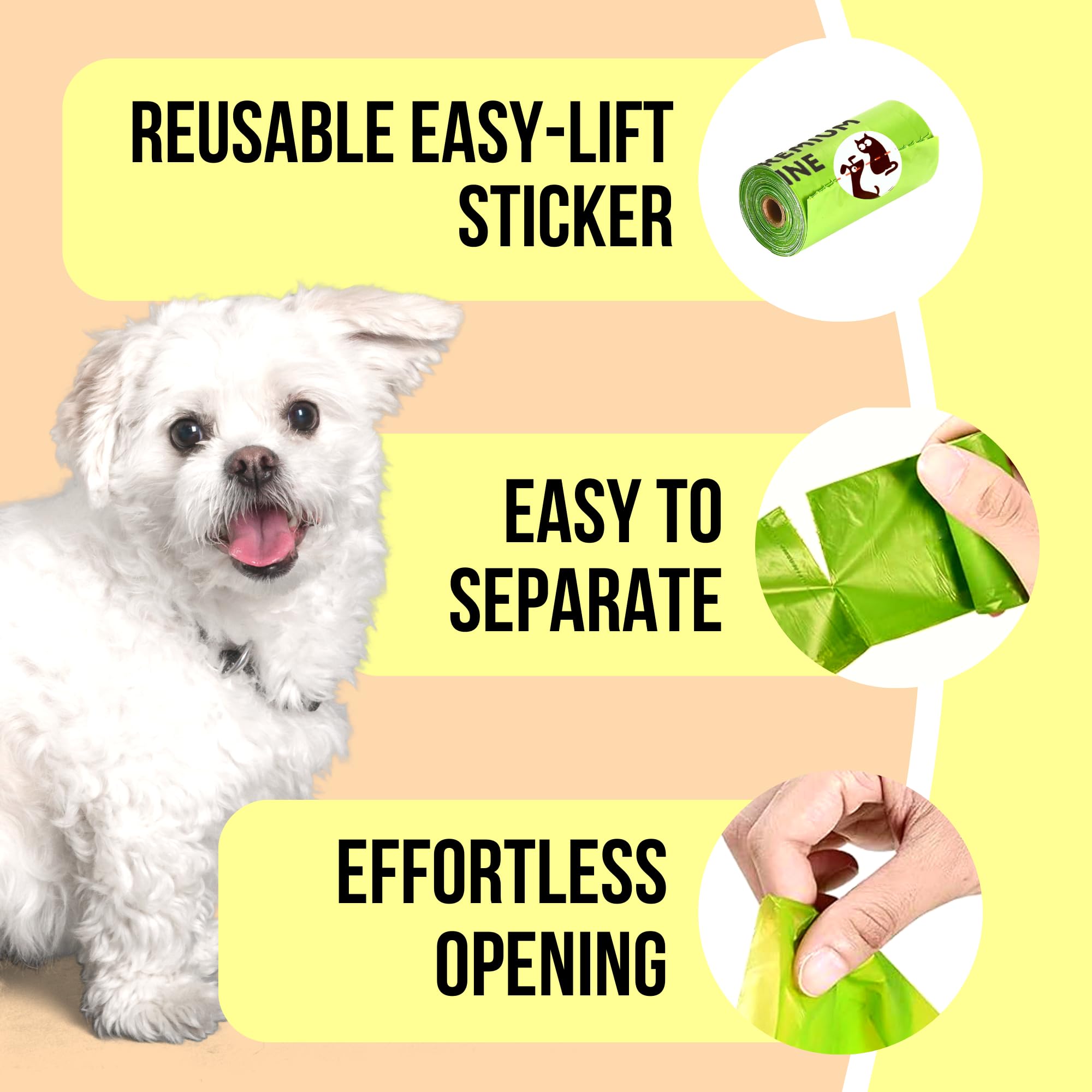 Premium PET N PET Dog Poop Bags - 1800 Count (60 Rolls + 720 Refills) with Free Poop Bag Holder | 9x13 Inch Large Waste Bags for Small, Medium & Large Dogs | Perfect for Walks, Parks & Travel