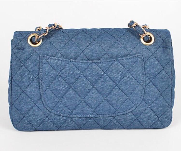 Stylish Medium Blue Denim Shoulder Bag for Women - Trendy Crossbody Purse with Adjustable Strap, Perfect for Daily Use, Travel & Shopping