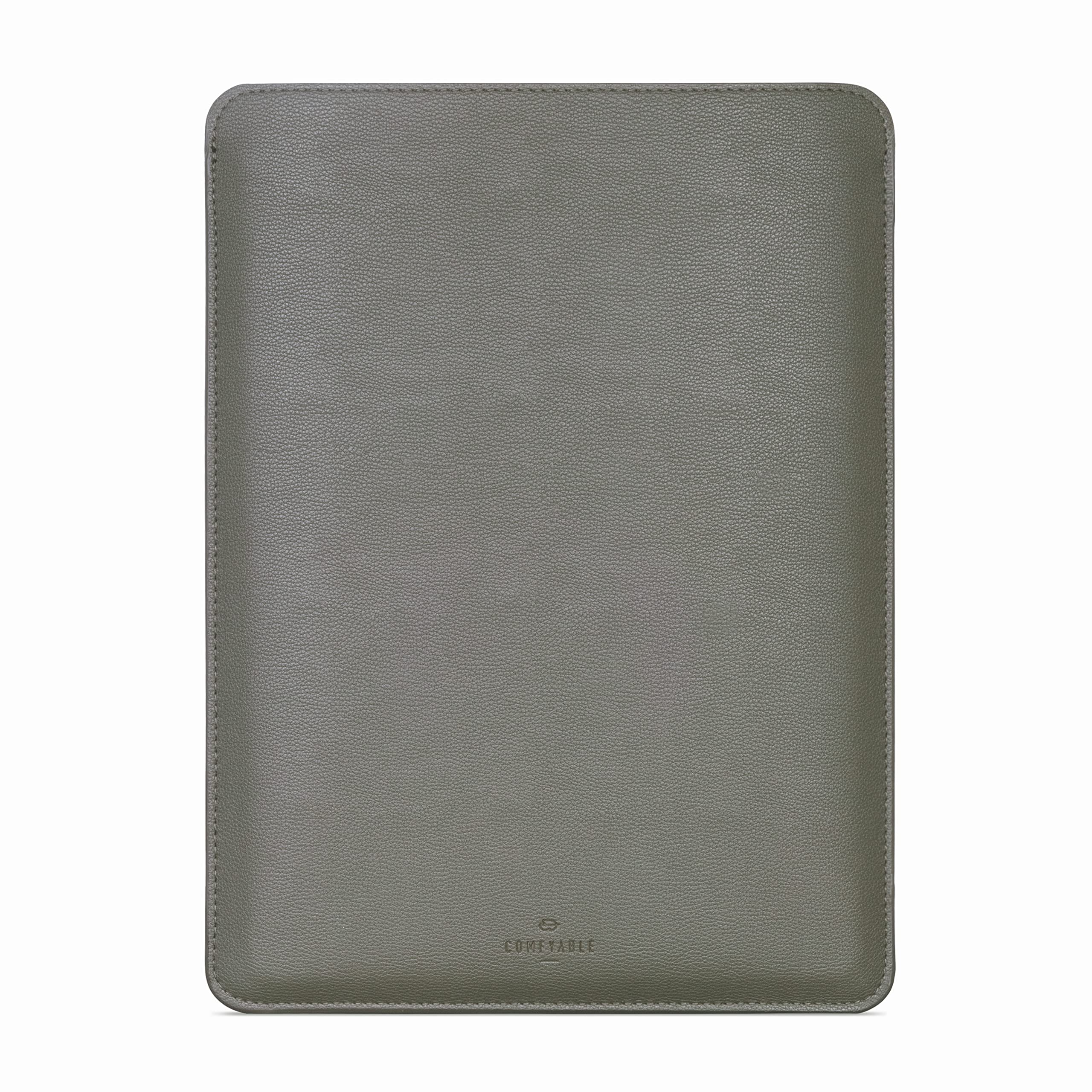 Premium Faux Leather Laptop Sleeve for MacBook Pro 14-inch M3/M2 (2023) & MacBook Air 13-inch | Slim Protective Case with Soft Interior | Perfect for Work, Travel & School | Khaki Green