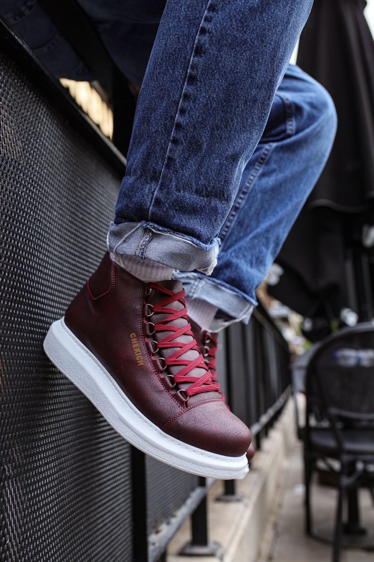 CH258 CBT Roma Men's Boots in Burgundy - Stylish & Durable Leather Boots for Casual Wear, Outdoor Adventures & Winter Fashion