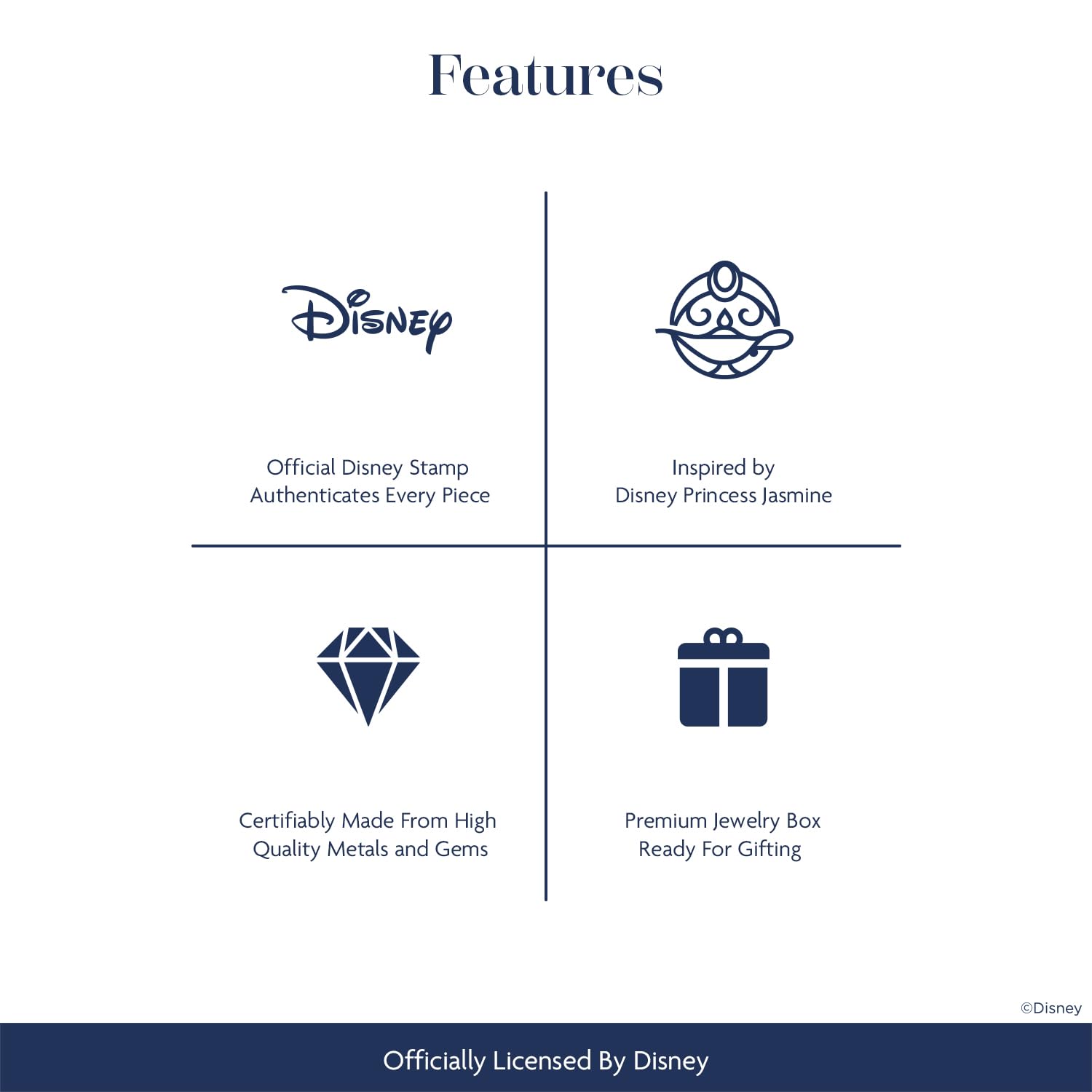 Jewelili Enchanted Disney Princess Jasmine Tiara Ring - Sterling Silver & 10K Yellow Gold with 1/10 Cttw Diamond - Perfect for Cosplay, Weddings & Special Occasions