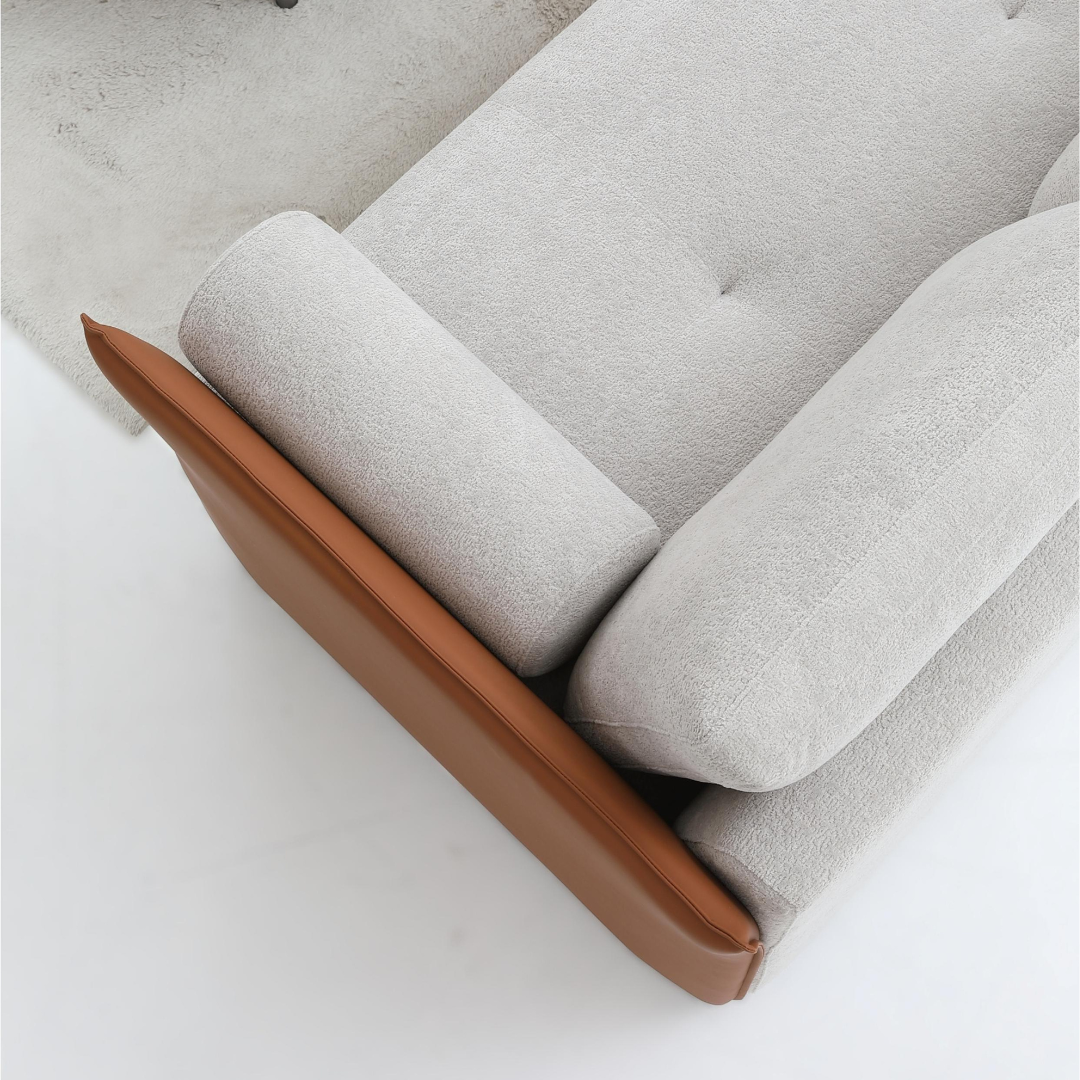 Elisabetta Fabric Sofa - Modern Comfortable Living Room Couch for Home, Office, and Lounge - Perfect for Relaxing, Entertaining, and Family Gatherings