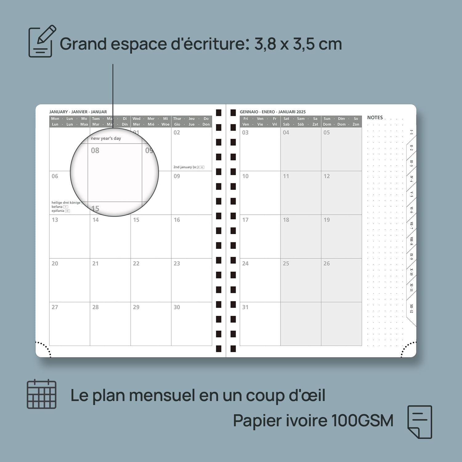 POPRUN 2025 Weekly Planner - 22 x 16.5 cm Soft PU Leather Cover Spiral Bound Vertical Planner | January 2025 to December 2025 12-Month Agenda | Includes Bookmark Ruler & FSC® Certified 100g/m² Paper in Pink | Perfect for Office, School & Personal Organization
