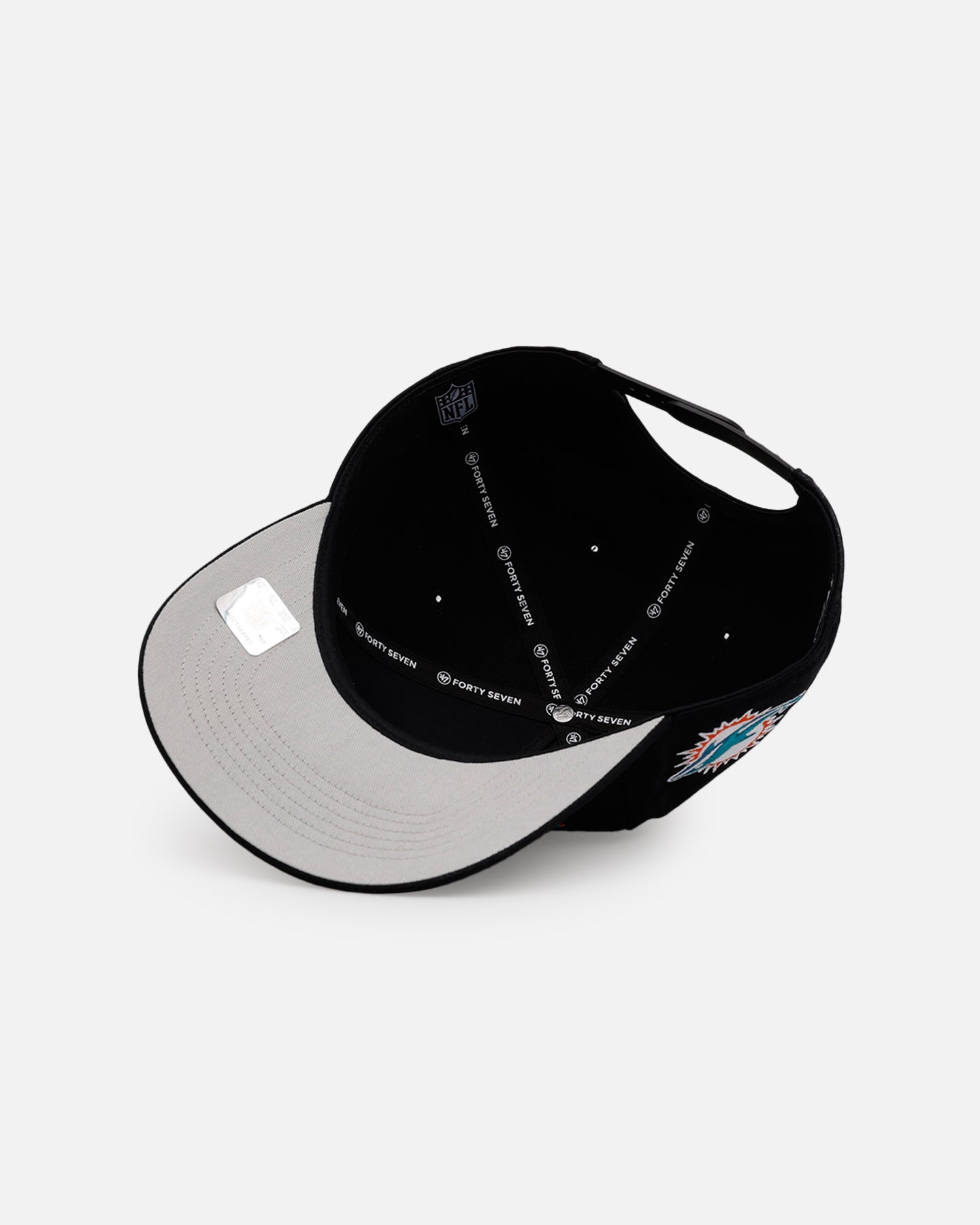 47 Brand Miami Dolphins 'Black Dome Script' 47 Hitch Snapback Hat - Adjustable Black Baseball Cap for Men & Women - Perfect for Football Games, Sports Events & Casual Wear