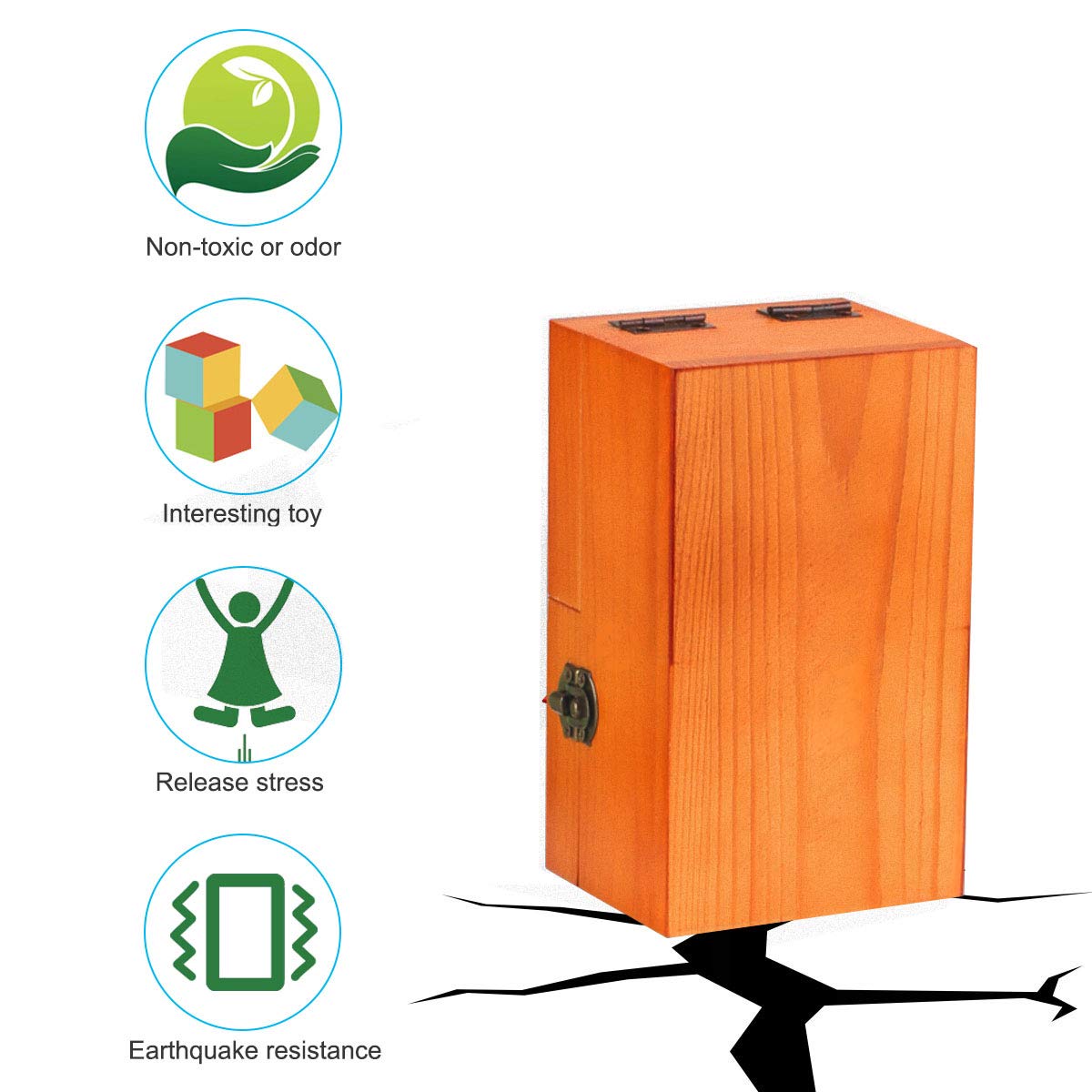 Calary Useless Box - Self-Turning Off Machine Fully Assembled in Box (Brown) | Fun Desk Gadget for Office & Home Entertainment