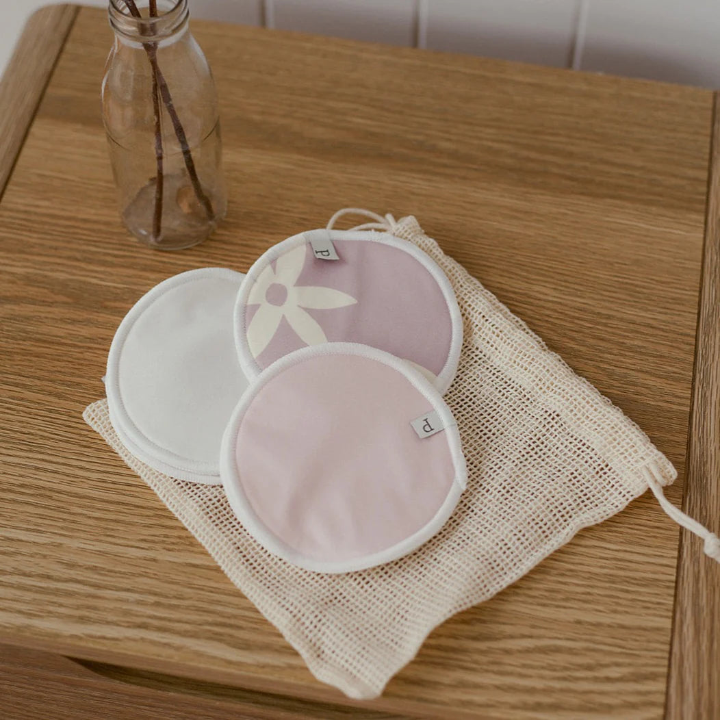 Pekpi Reusable Bamboo Nursing Pads - 3 Pack Washable Breastfeeding Pads for Comfortable & Leak-Proof Protection - Perfect for Nursing Moms at Home or Work