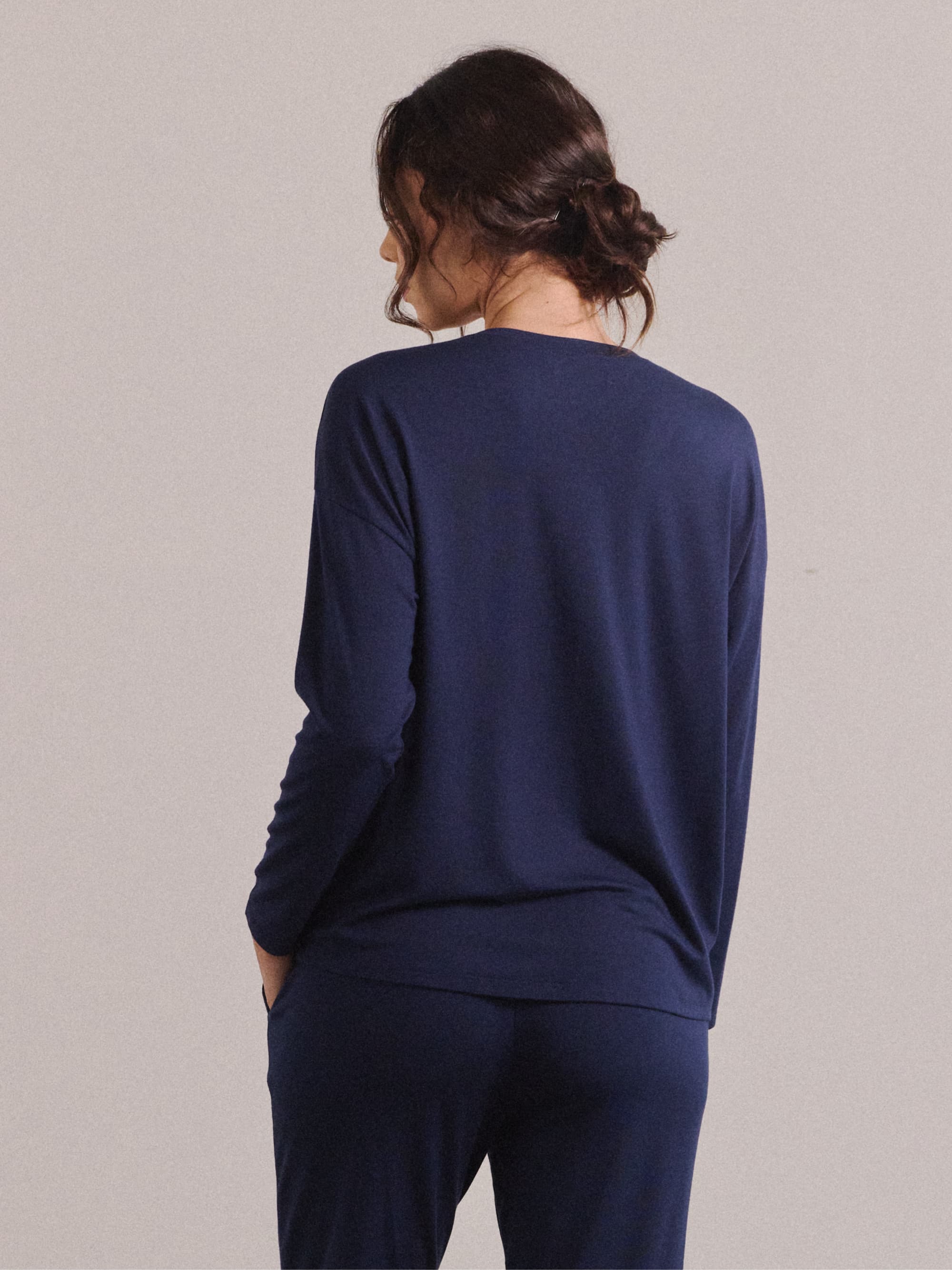 Soft Modal Long Sleeve Pajama Top for Women - Comfortable Sleepwear & Lounge Wear for Nighttime Relaxation and Cozy Evenings at Home