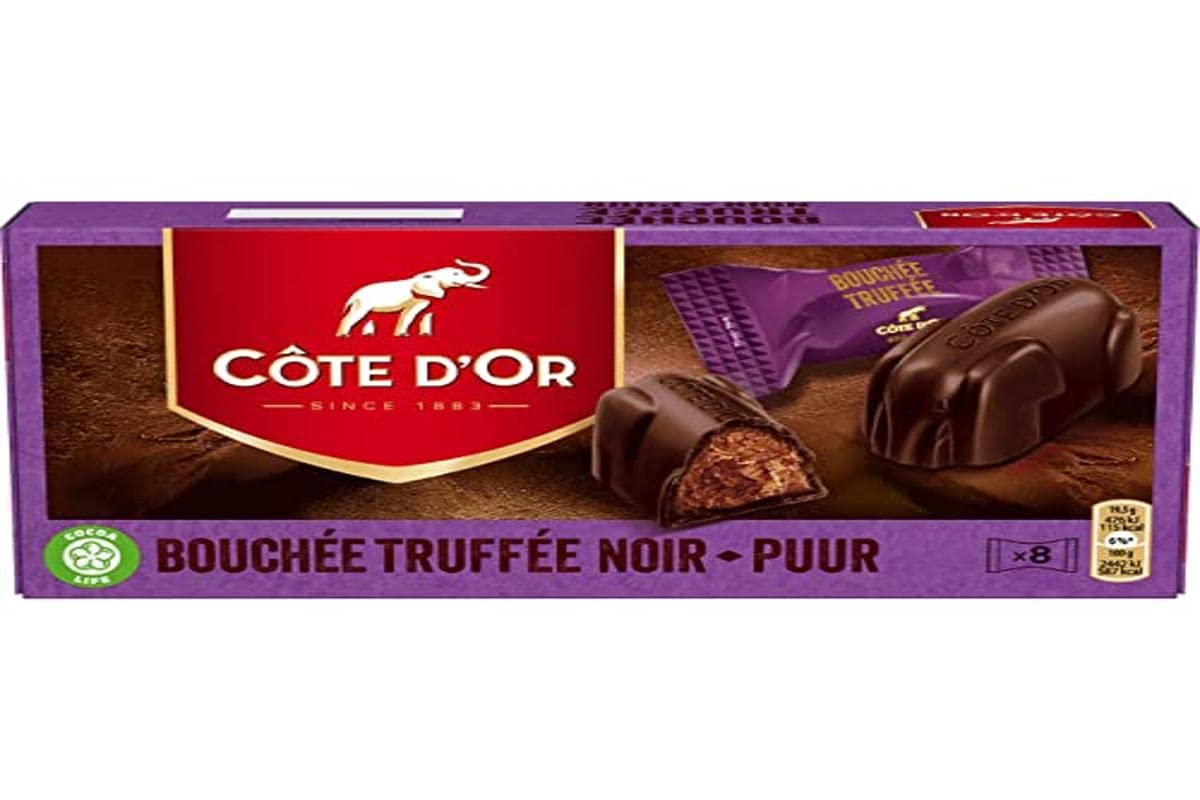 Premium Côte D'Or Belgian Dark Chocolate Praliné - 8 Pralines (5.5 oz) | Authentic Belgian Chocolate Made in Belgium | Perfect for Gifts, Desserts & Special Occasions