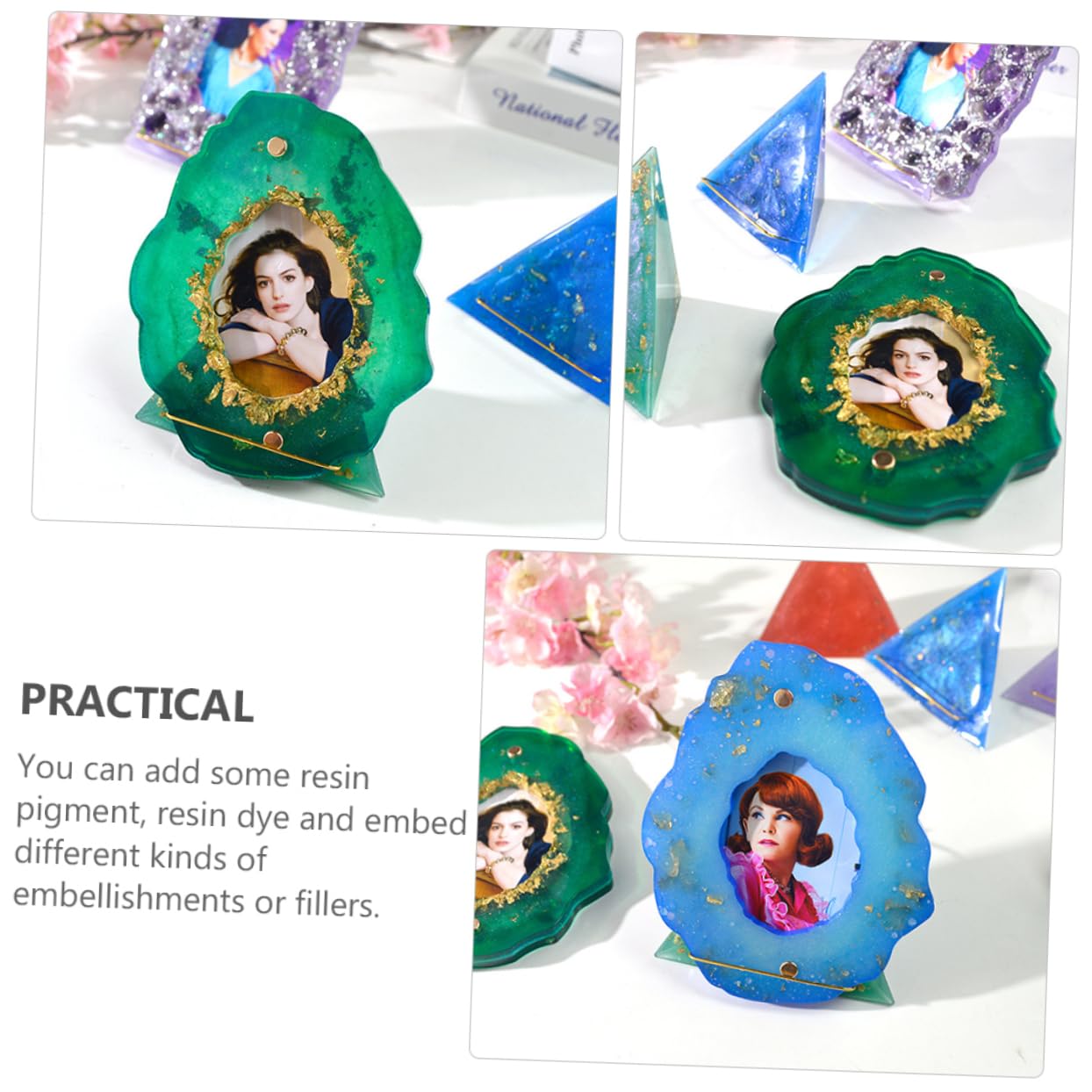 1pc DIY Silicone Photo Frame Mold for Epoxy Resin Craft - Perfect for Custom Picture Frames, Scrapbooking & Home Decor Projects