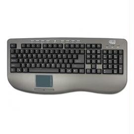 Adesso AKB-430UG Full-Size USB Keyboard with Touchpad - Ergonomic Wired Keyboard for Windows PC, Laptop, Office & Gaming (Black) | Perfect for Typing, Data Entry & Computer Workstations