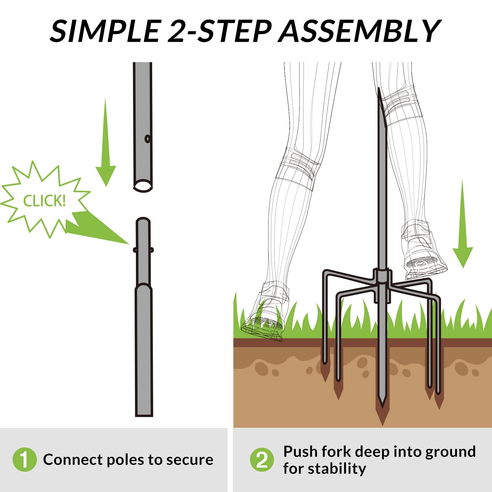 Walensee 4 Pack String Light Poles with Hook - 9.4FT Outdoor Metal Lighting Poles for Hanging String Lights - Garden & Patio Decor - 5-Prong Fork Steel Stand Holder - Perfect for Holidays, Weddings, Easter, Parties & Backyard Gatherings - Create Magical Outdoor Ambiance