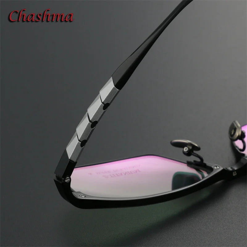 Men's Titanium Square Full Rim Eyeglasses - Lightweight Durable Frame for Reading & Computer Use