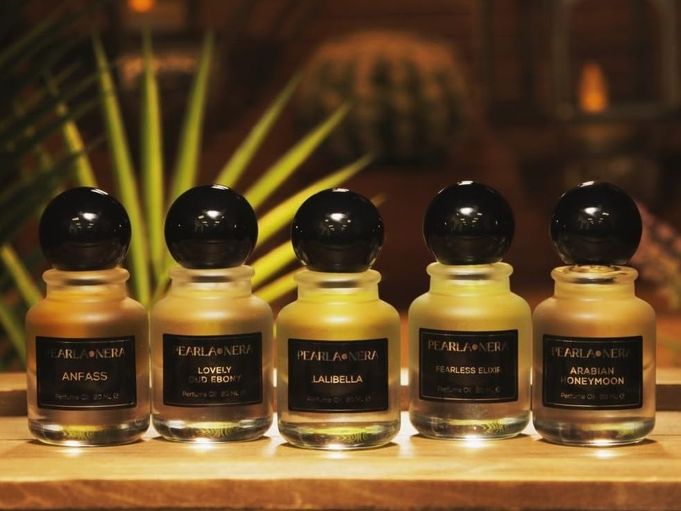 Fearless Elixir Floral Fruity Perfume Oil Set - Sweet Milla, Musk Fawake, Musk Swap & Red Lalibella | Long-Lasting Fragrance for Women, Date Night & Special Occasions