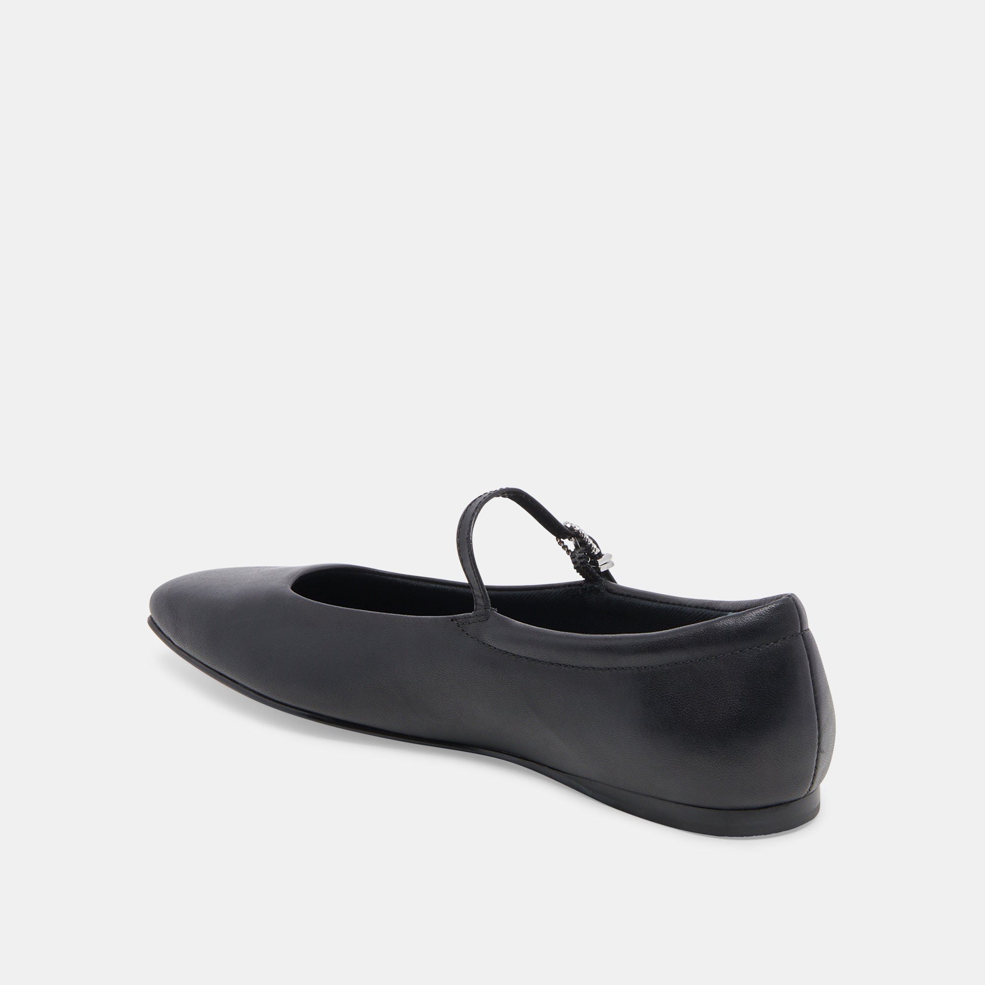 REYES Black Leather Ballet Flats for Women - Comfortable & Stylish Shoes for Work, Office, and Casual Wear