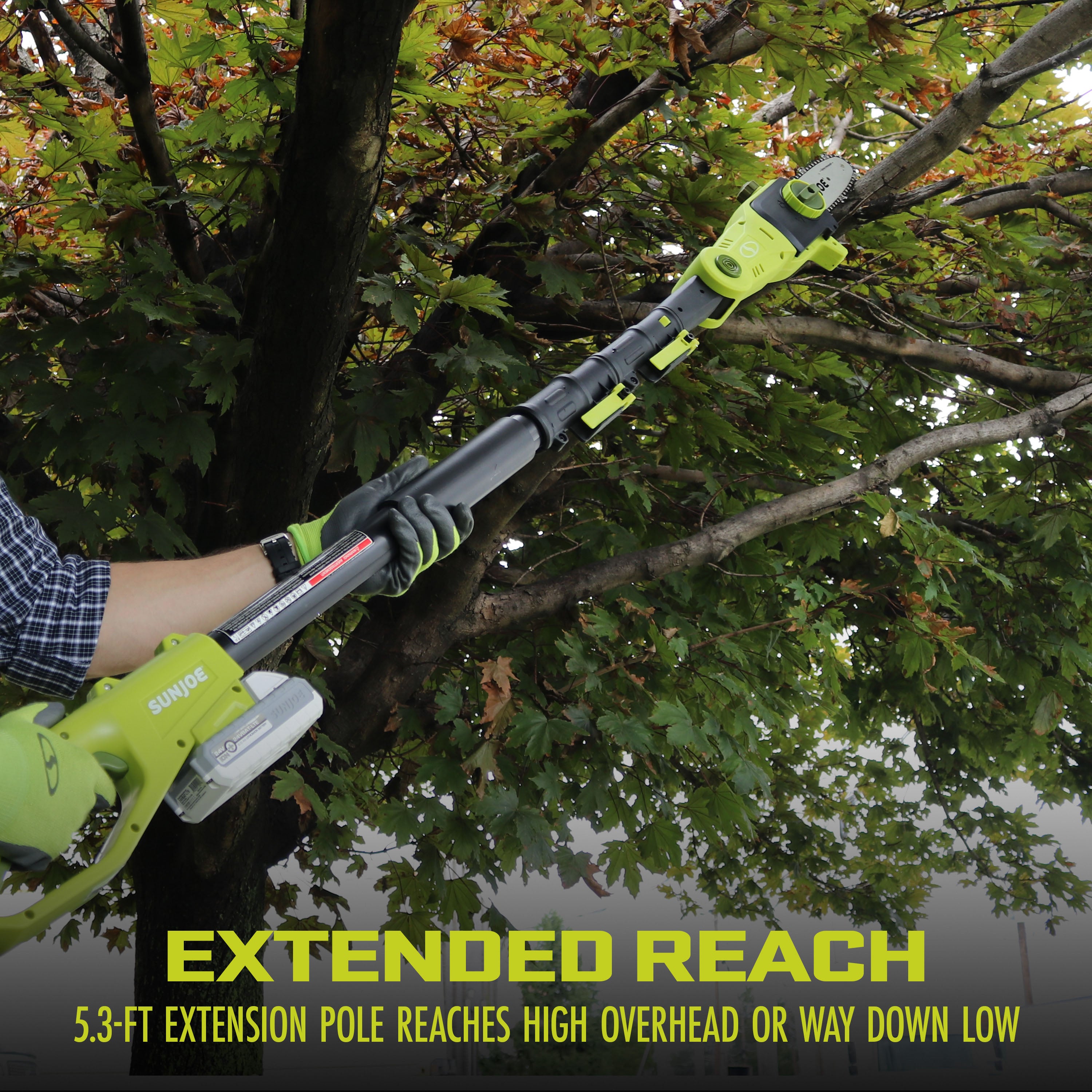Sun Joe 24V MTWP4 LTE 24 Volt Cordless Interchangeable Multi-Tool Kit with Leaf Blower, Hedger, Trimmer & Chainsaw | Includes 2 x 2.0Ah Batteries & Charger | Perfect for Yard Work, Landscaping & Home Gardening