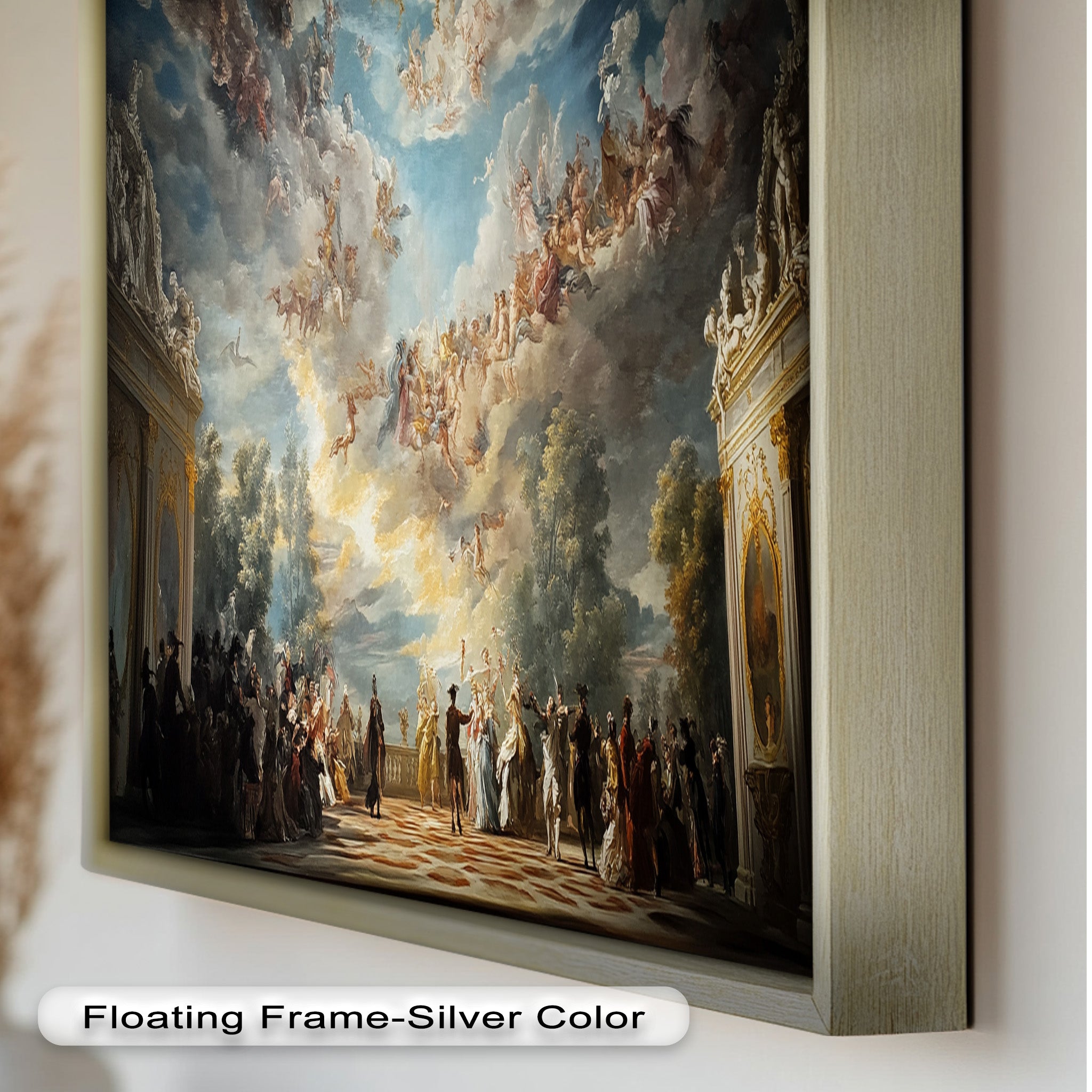 Baroque Heaven - Grand Ballroom Oil Painting | Classic Artwork for Home Decor, Office & Gallery | Perfect for Living Room, Dining Area & Wall Display