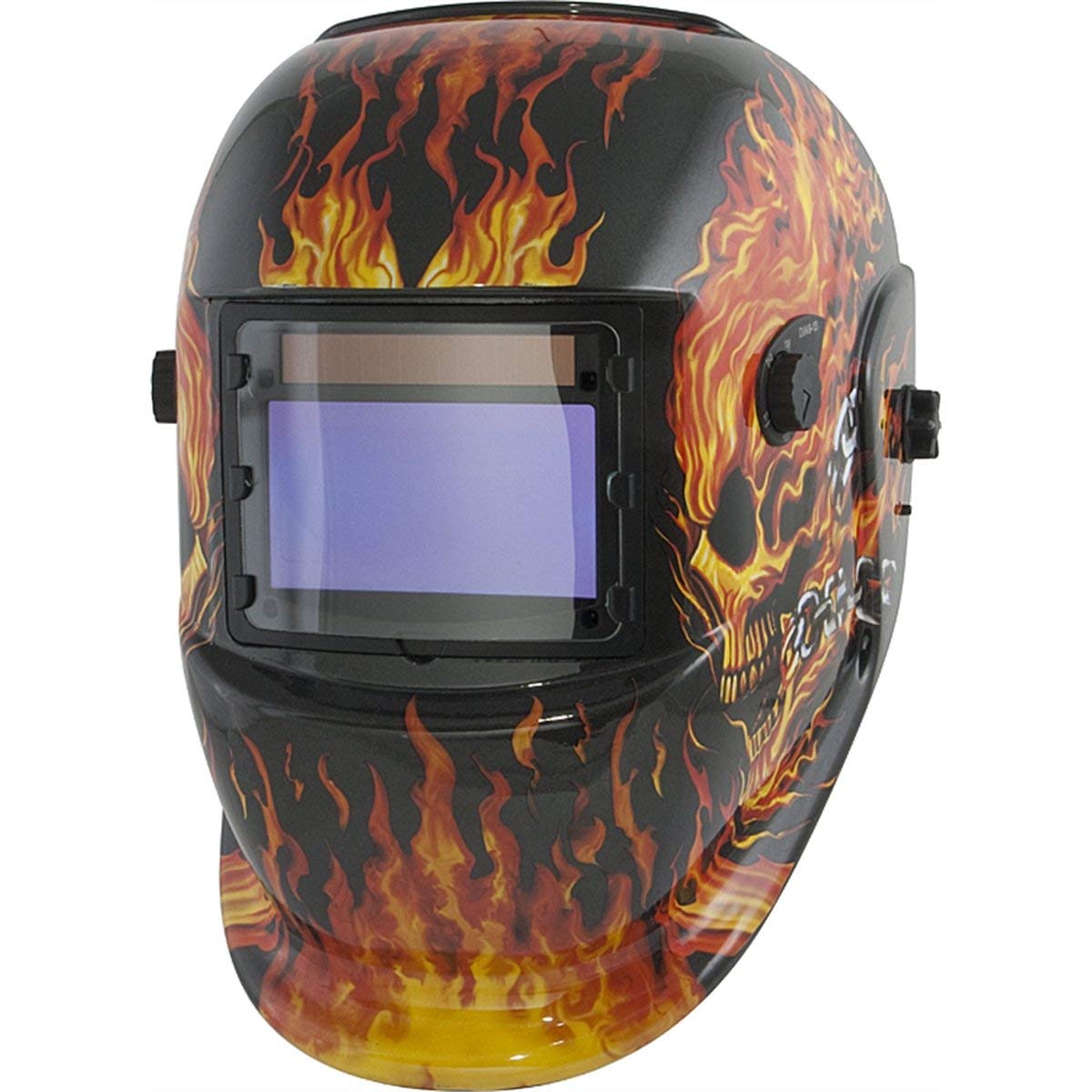 Solar Powered Auto Darkening Welding Helmet - Vaper 41266 for Arc Welding, MIG, TIG & Plasma Cutting - Adjustable Shade & UV Protection for DIY & Professional Use