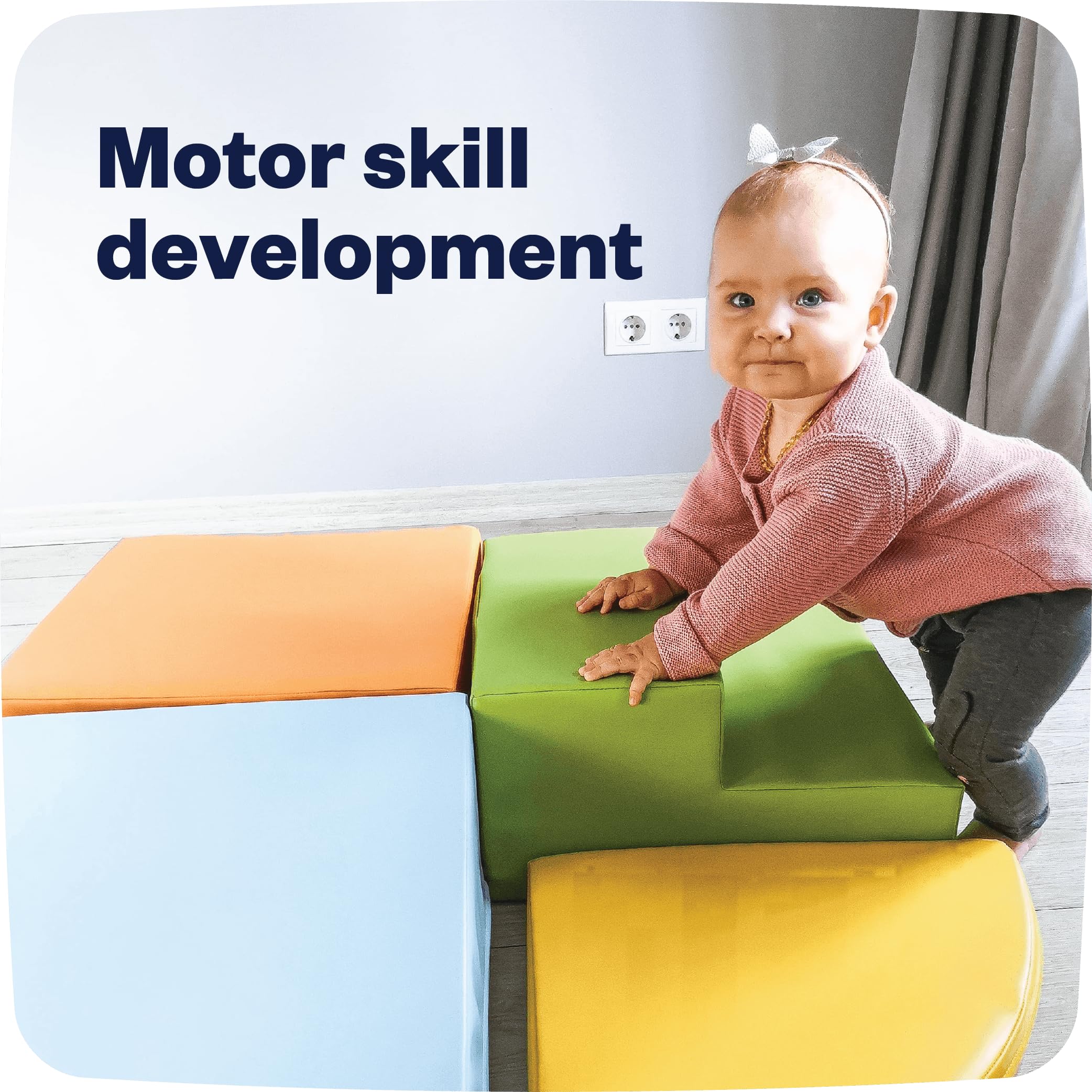 IGLU Soft Play Corner Crawler - 4-in-1 Foam Climbing Blocks for Babies & Toddlers with Anti-Slip Base - Safe Indoor Play Equipment for Crawling, Learning & Exploration - Perfect for Nursery, Playroom & Daycare Centers