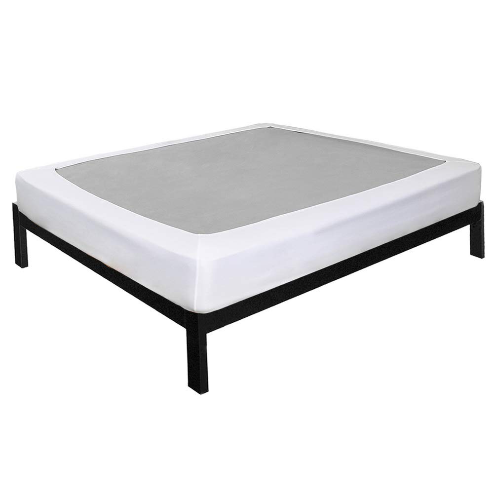 WdFour Box Spring Cover - Hotel Quality Elastic Wrap Around Bed Skirt & Mattress Protector Encasement (White, Full/Full XL) - Perfect for Guest Rooms, Dorms & Home Bedding Protection