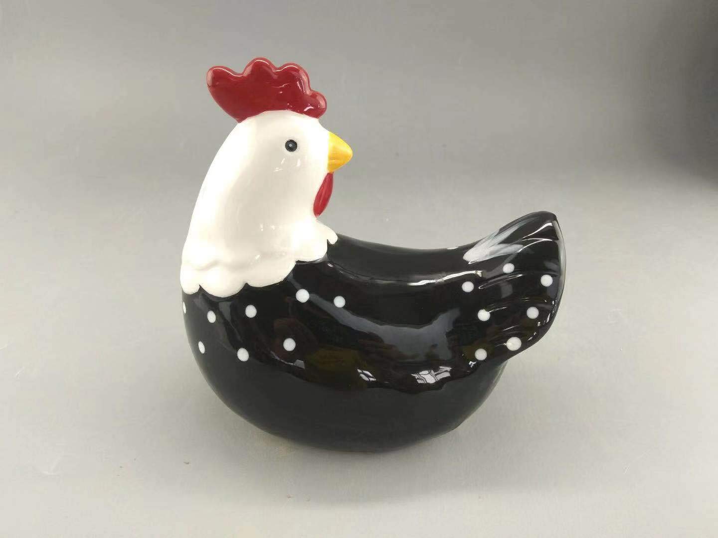 Black Chicken Ceramic Sponge Holder - Durable Kitchen Organizer for Sinks & Countertops | Perfect for Dishwashing, Cleaning & Home Decor