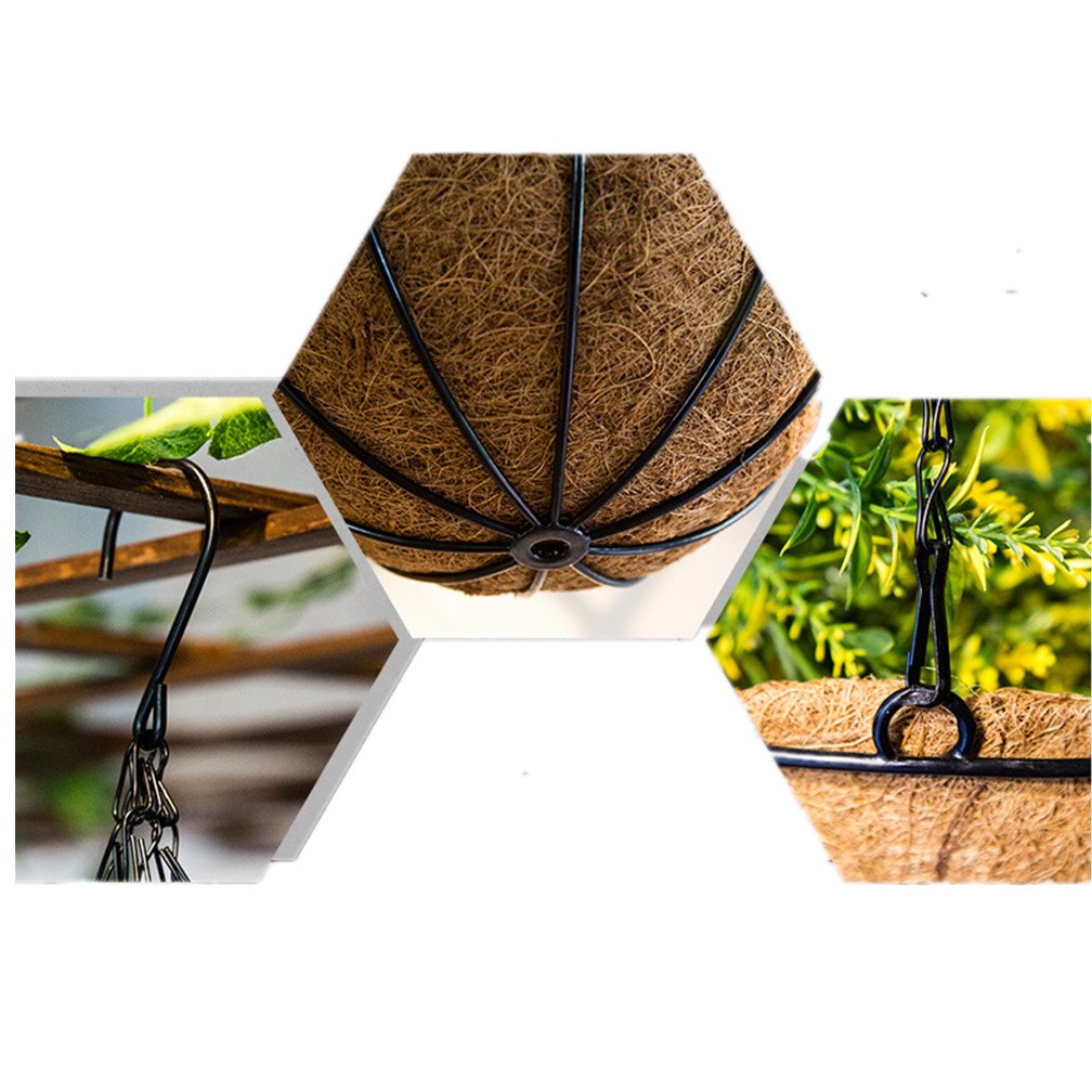 Mynse Nice Artificial Hanging Plants for Outdoors - Fake Greenery Hanging Basket Decor (Green) - Perfect for Patio, Balcony, and Garden Decorations