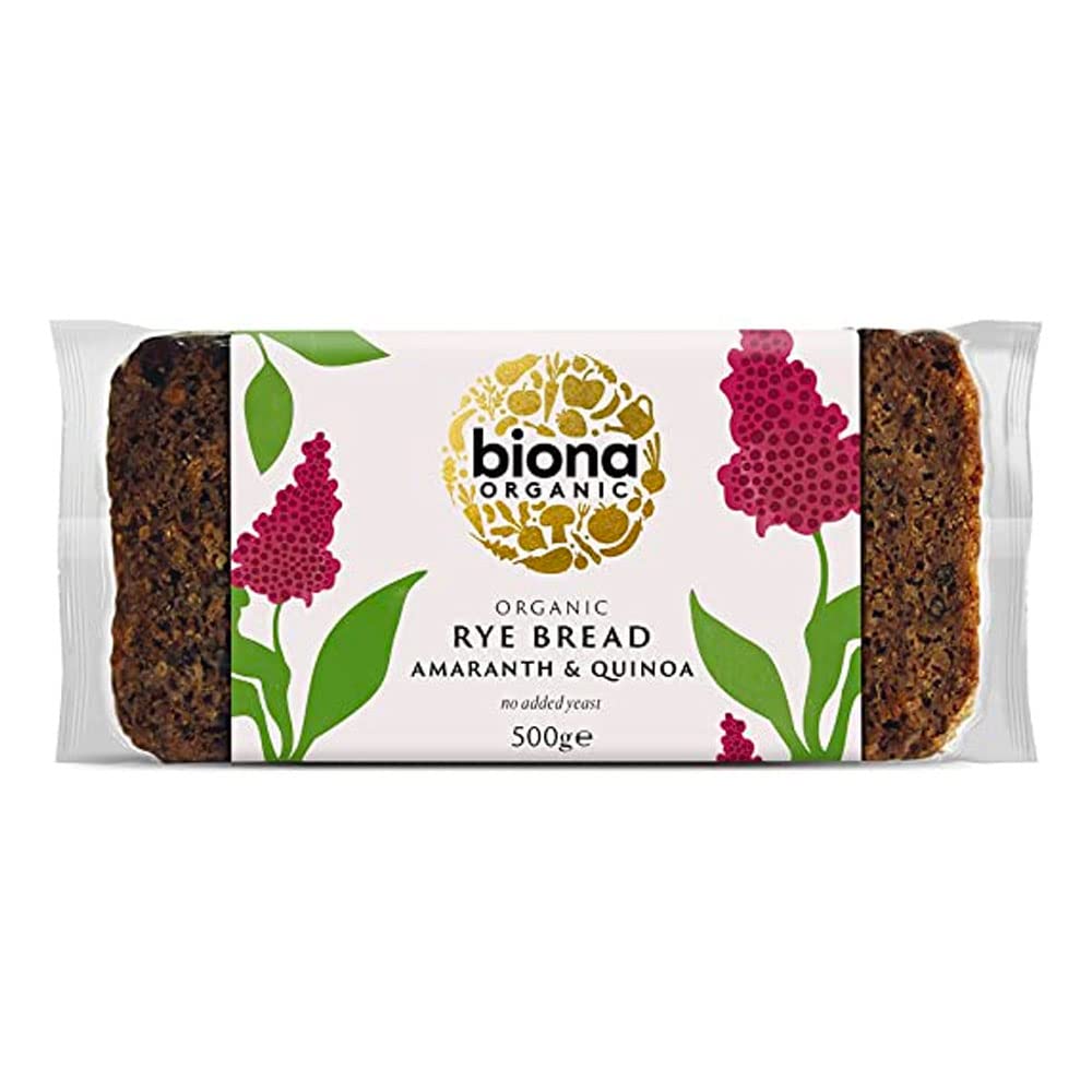 Biona Organic Rye Bread with Amaranth & Quinoa - 500g | Healthy Whole Grain Artisan Loaf | Perfect for Sandwiches, Toast & Healthy Snacks