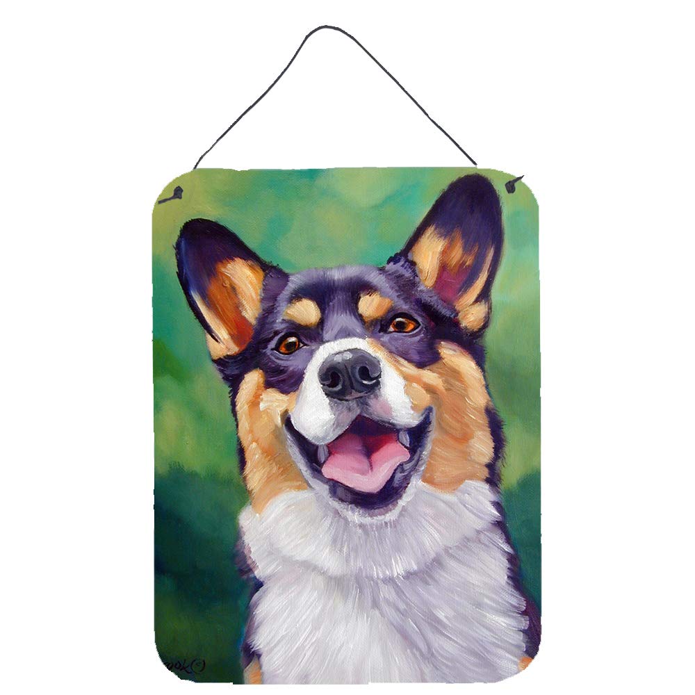 Caroline's Treasures Tricolor Pembroke Corgi Metal Wall Art - 12x16 Aluminum Sign for Kitchen, Bar, Bathroom & Front Door Decor | Cute Dog Themed Home Plaque for Pet Lovers & Welsh Corgi Fans