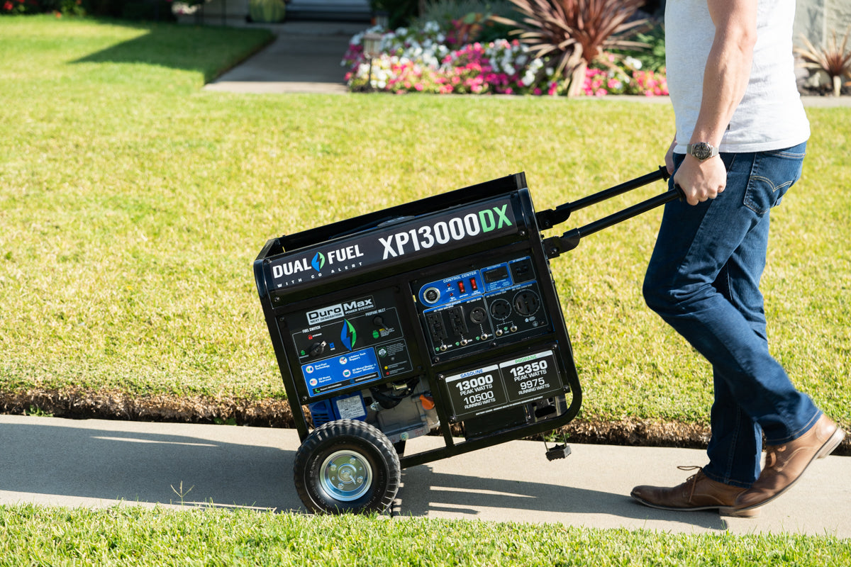 13,000W Dual Fuel Portable Generator with CO Alert - Reliable Backup Power for Home, Camping & Emergency Use