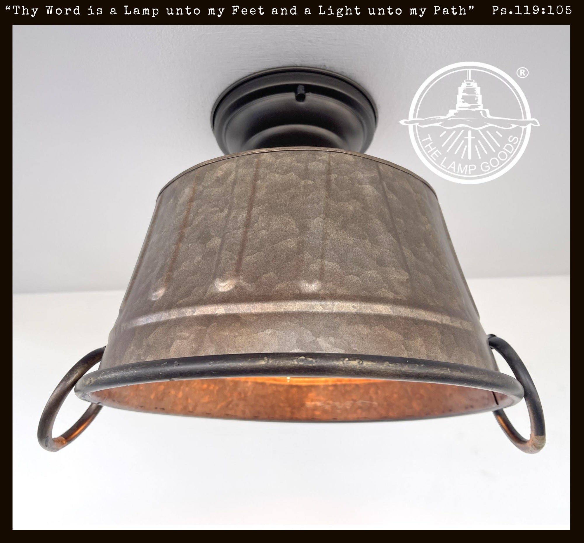 Vintage Aged Brass Dome Ceiling Light Fixture - Industrial Style Pendant Lighting for Living Room, Bedroom & Dining Room