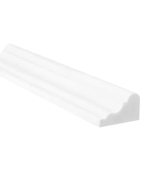 Bianco Dolomite 2 x 12 Inch Crown Molding - Premium Wall Trim for Living Room, Bedroom & Home Decor