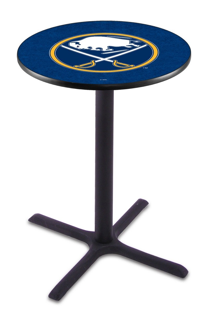 Holland Bar Stool Co. L211 36-Inch Black Wrinkle Buffalo Sabres Pub Table - Perfect for Sports Bars, Game Rooms & Man Caves