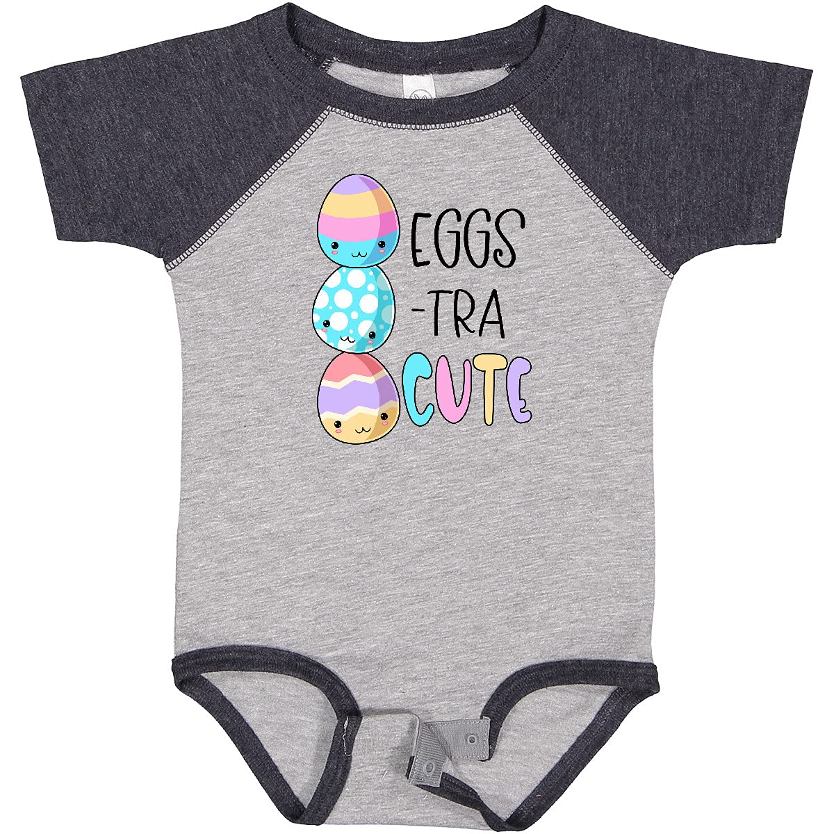 Inktastic Eggs-tra Cute Fun Easter Eggs Baby Bodysuit - Adorable Easter Outfit for Infants & Toddlers - Perfect for Easter Photos, Family Gatherings & Spring Celebrations