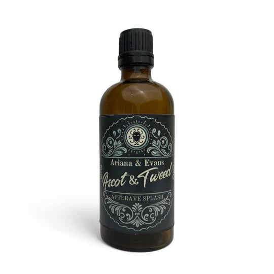 Ariana & Evans Ascot & Tweed Aftershave Splash for Men - Alcohol-Free Post Shave Balm with Soothing Aloe Vera - Perfect for Sensitive Skin & Daily Grooming Routine
