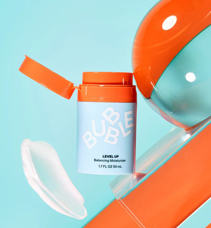 Level Up Balancing Bubble Gel - Hydrating Facial Cream for Oily & Dry Skin | Day & Night Moisturizer for a Fresh, Glowing Complexion | Perfect for Daily Skincare Routine & Post-Workout Refreshment