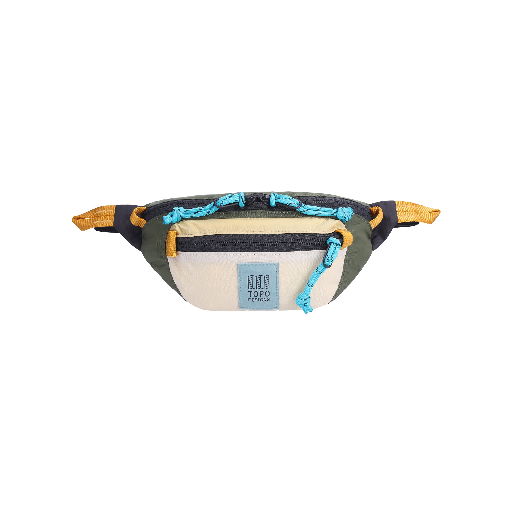 Topo Designs Mountain Waist Pack - Durable Outdoor Fanny Pack for Hiking & Travel, Bone White/Olive - Perfect for Camping, Running & Everyday Use