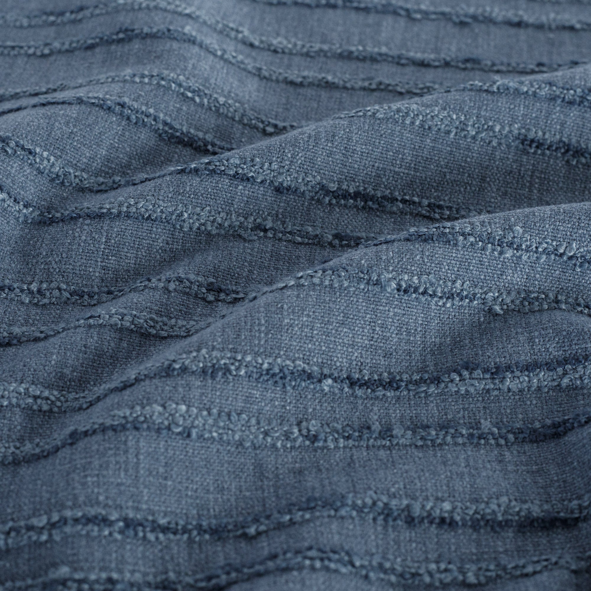 Premium Malibu Stripe Upholstery Fabric - Navy Blue & White Cotton Blend for Sofa, Chair & Home Decor | Water-Resistant & Durable for Indoor & Outdoor Use